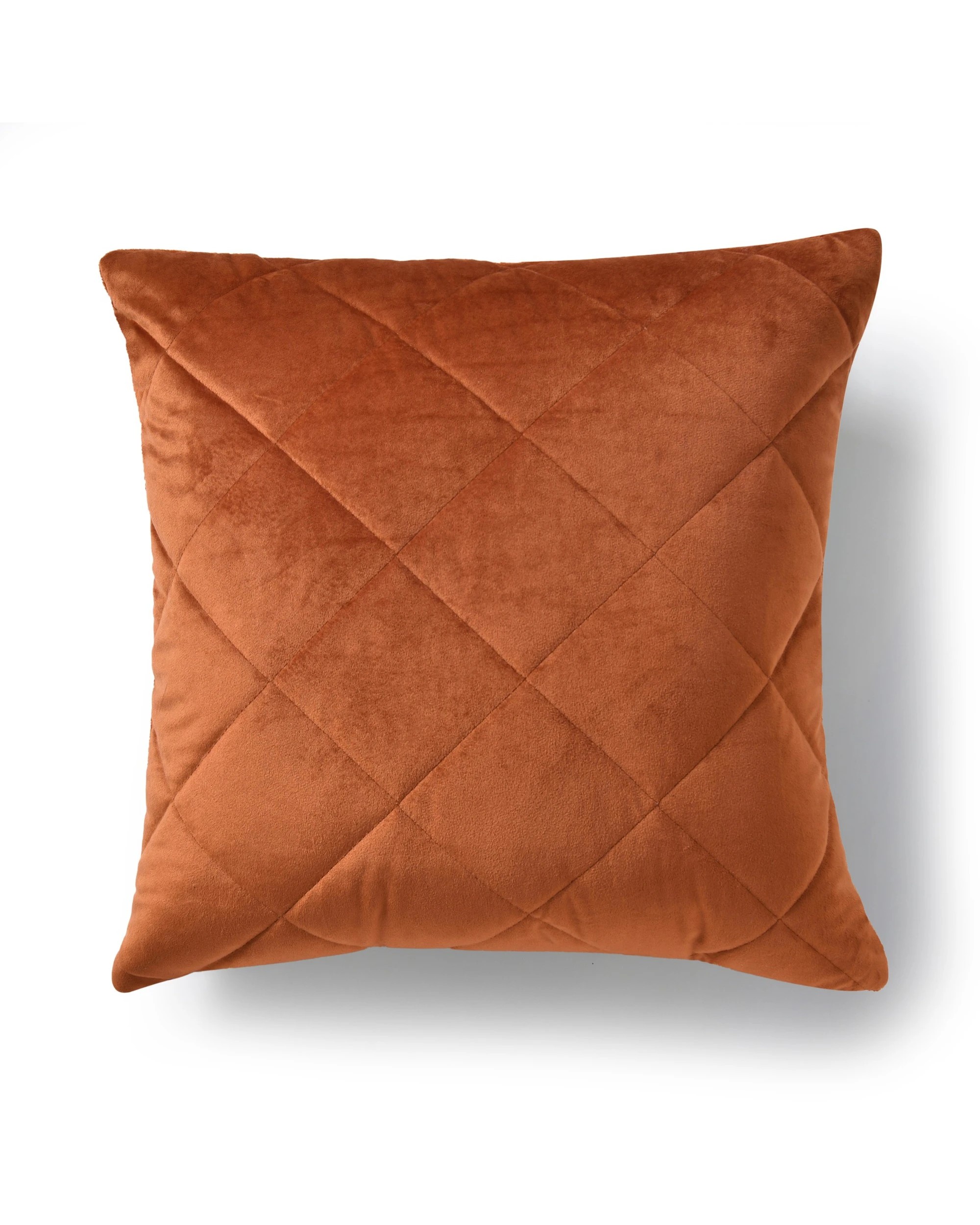 1 Dreamaker Haven Quilted Cushion 50x50cm - Rust, 1 of 4
