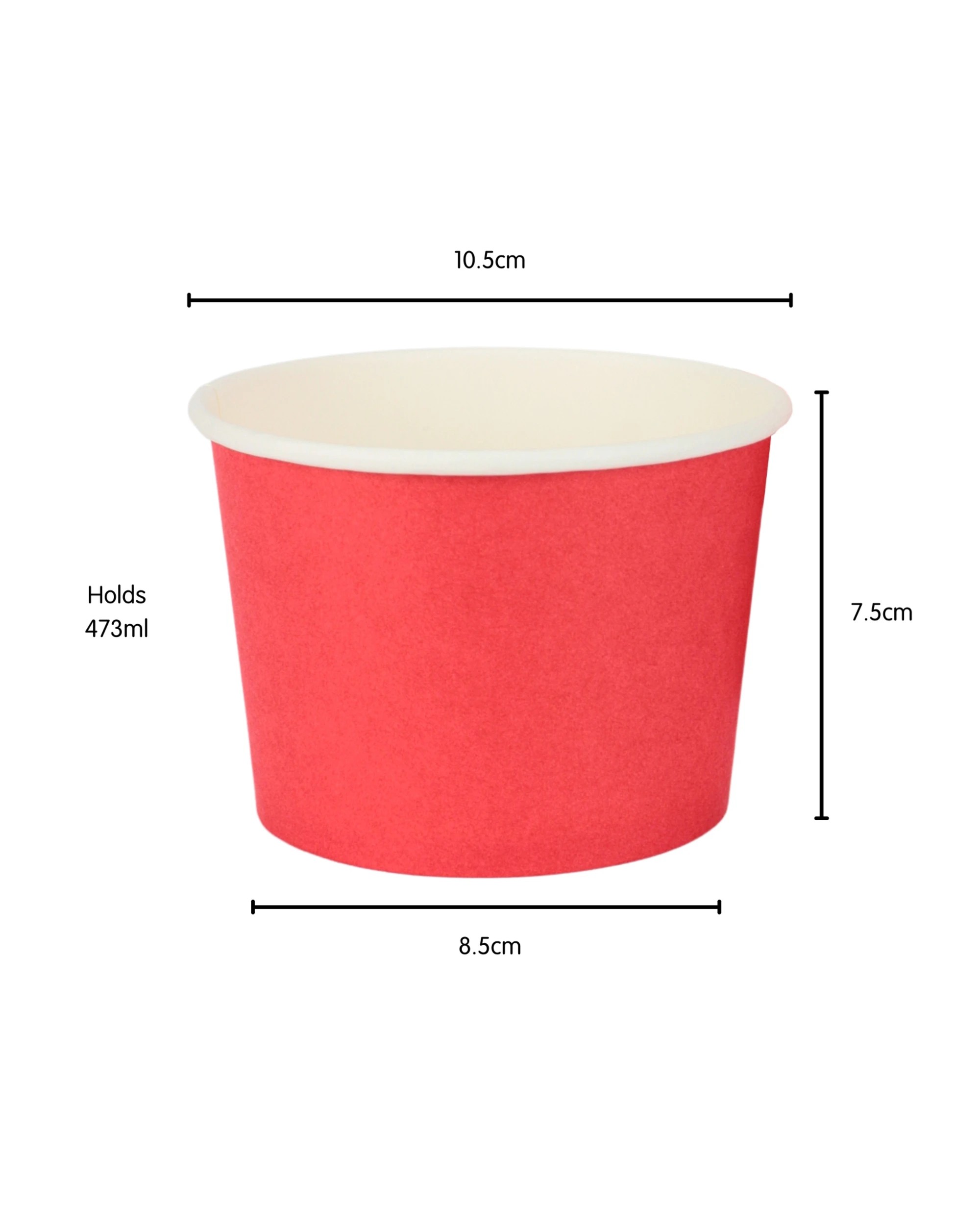 2 Party Maker Ice Cream Cups 473ml Pack of 12 - Red, 2 of 3