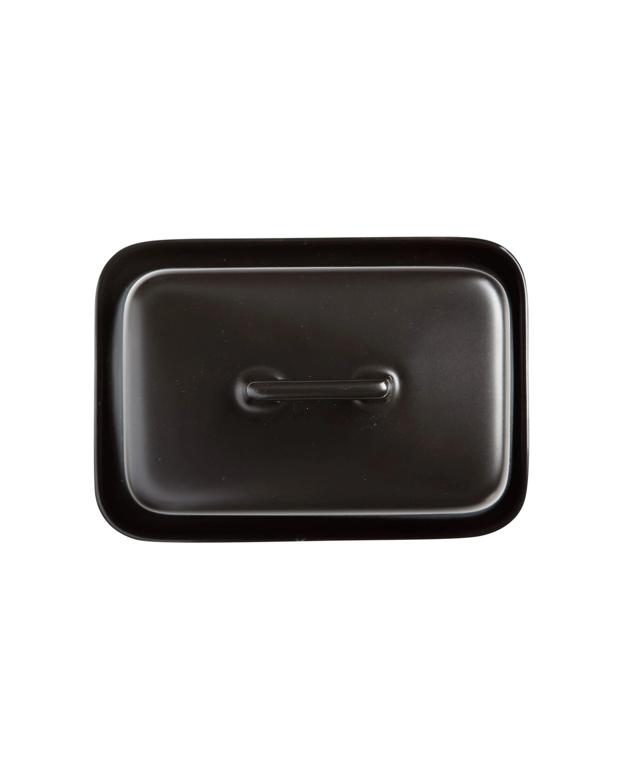2 Maxwell & Williams Epicurious Butter Dish Porcelain 16.5cm Gift Boxed - Black, 2 of 3