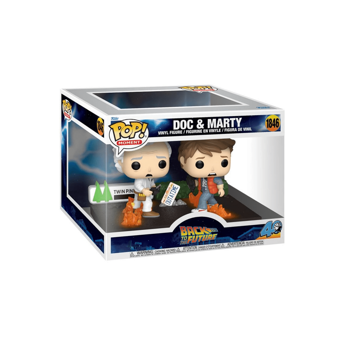 3 Funko Back to the Future 40th Anniversary Doc and Marty Moment Funko POP! Vinyl, 3 of 3