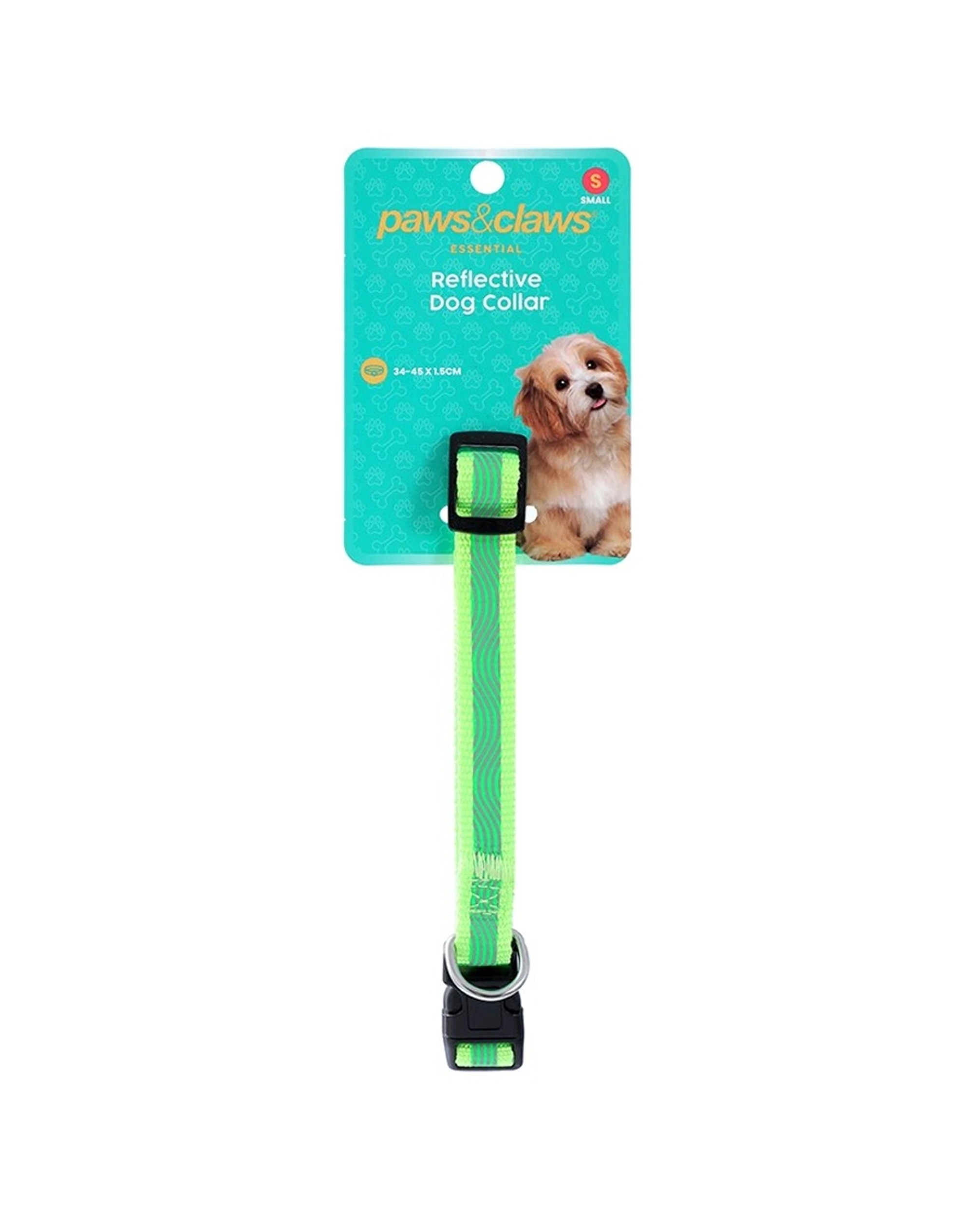 6 Paws & Claws 3PK Reflective Pet Dog Collar Small 34-45x1.5cm - Assorted, 6 of 6