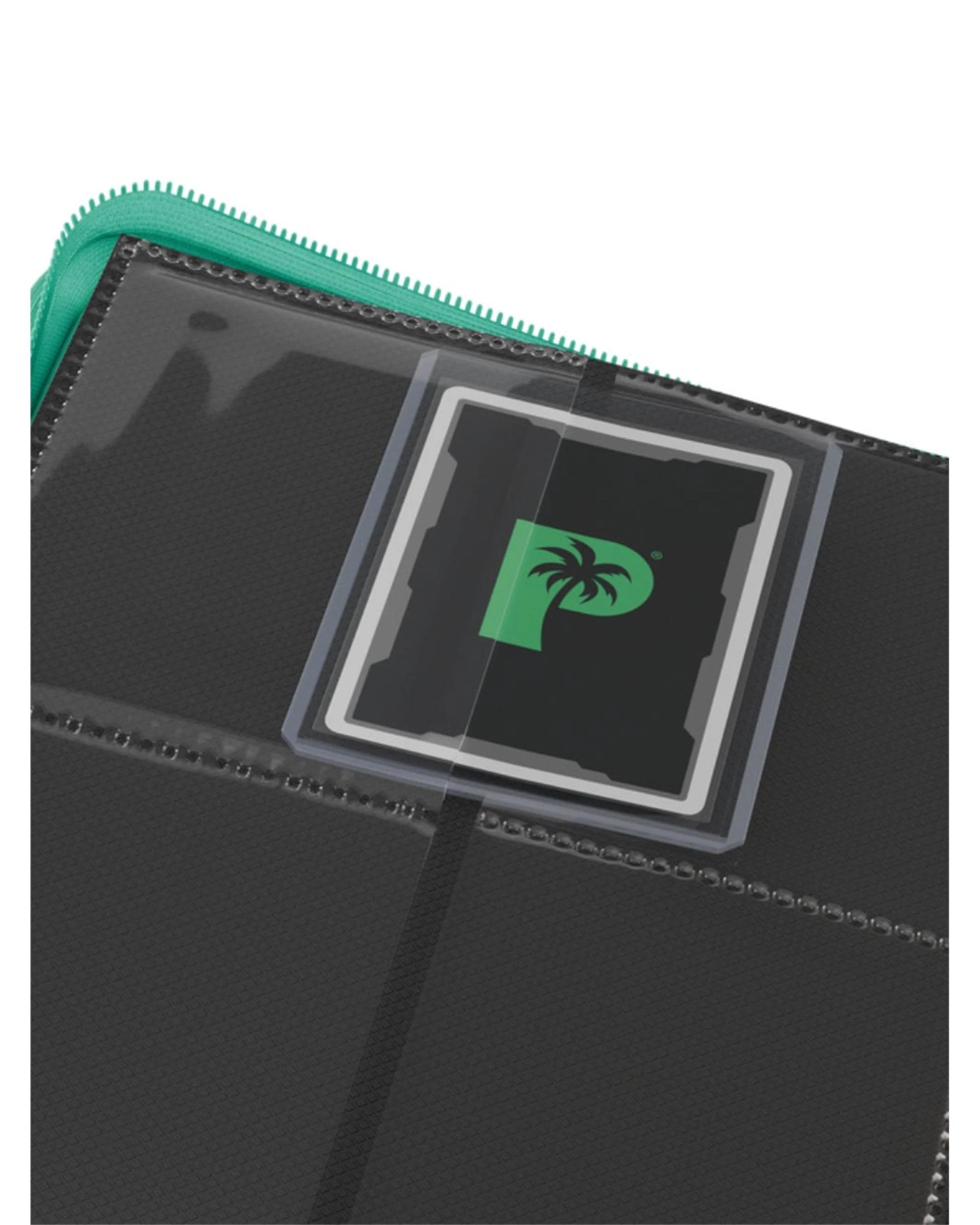 3 Palms Off Gaming Collector's Series 4 Pocket Zip Top Loader Binder Turquoise, 3 of 8