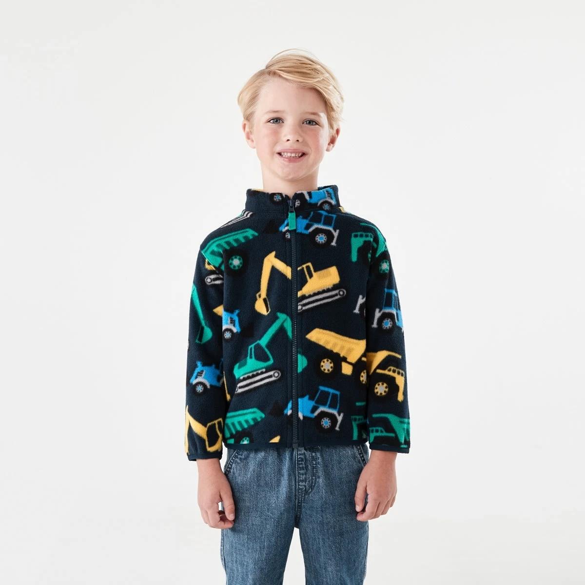 2 Fleece Zip Through Sweatshirt Blu Diggin, 2 of 10
