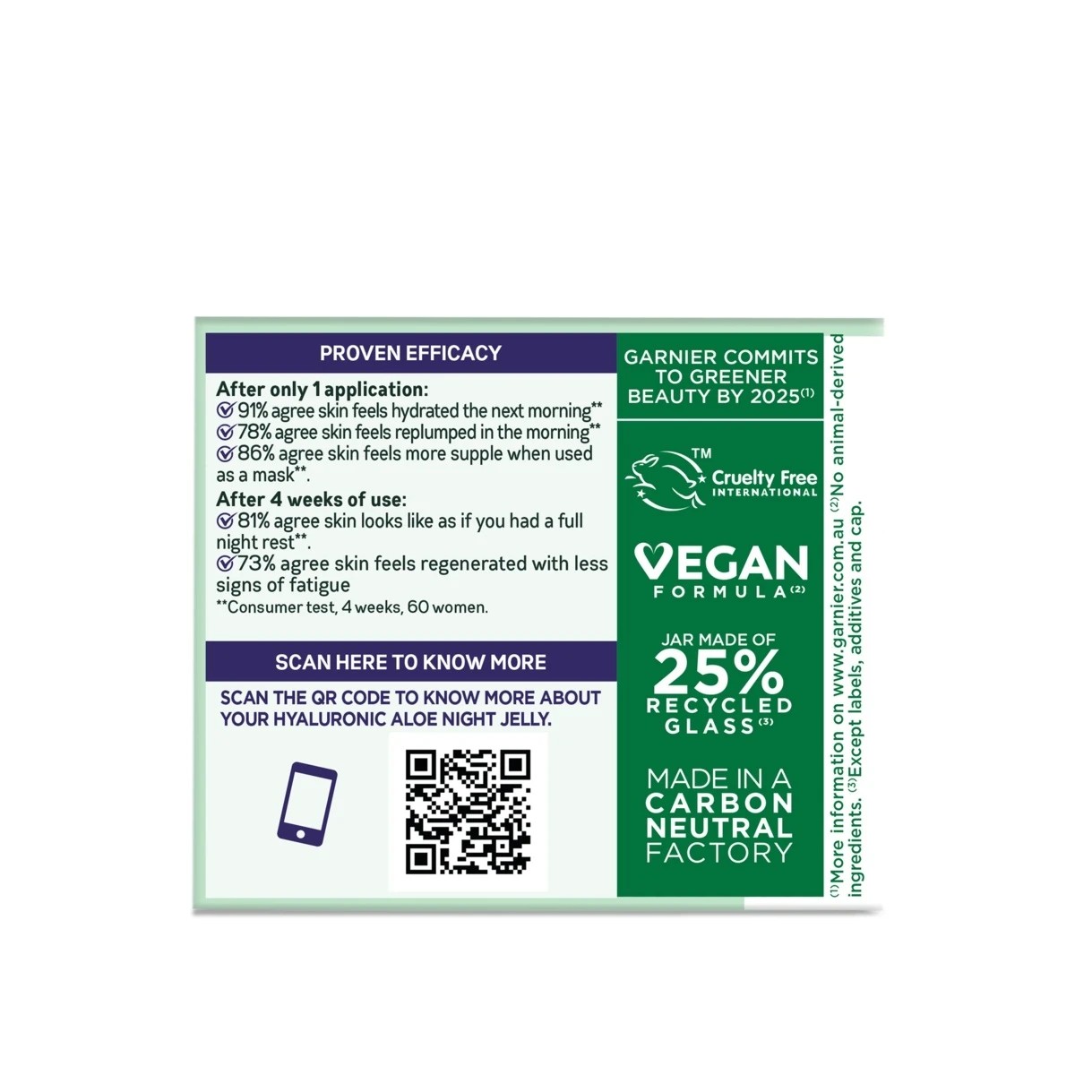 2 Garnier SkinActive Hydrating Night Jelly Moisturiser 50ml - Hyaluronic Acid, Aloe Vera and Argan Oil, 2 of 5