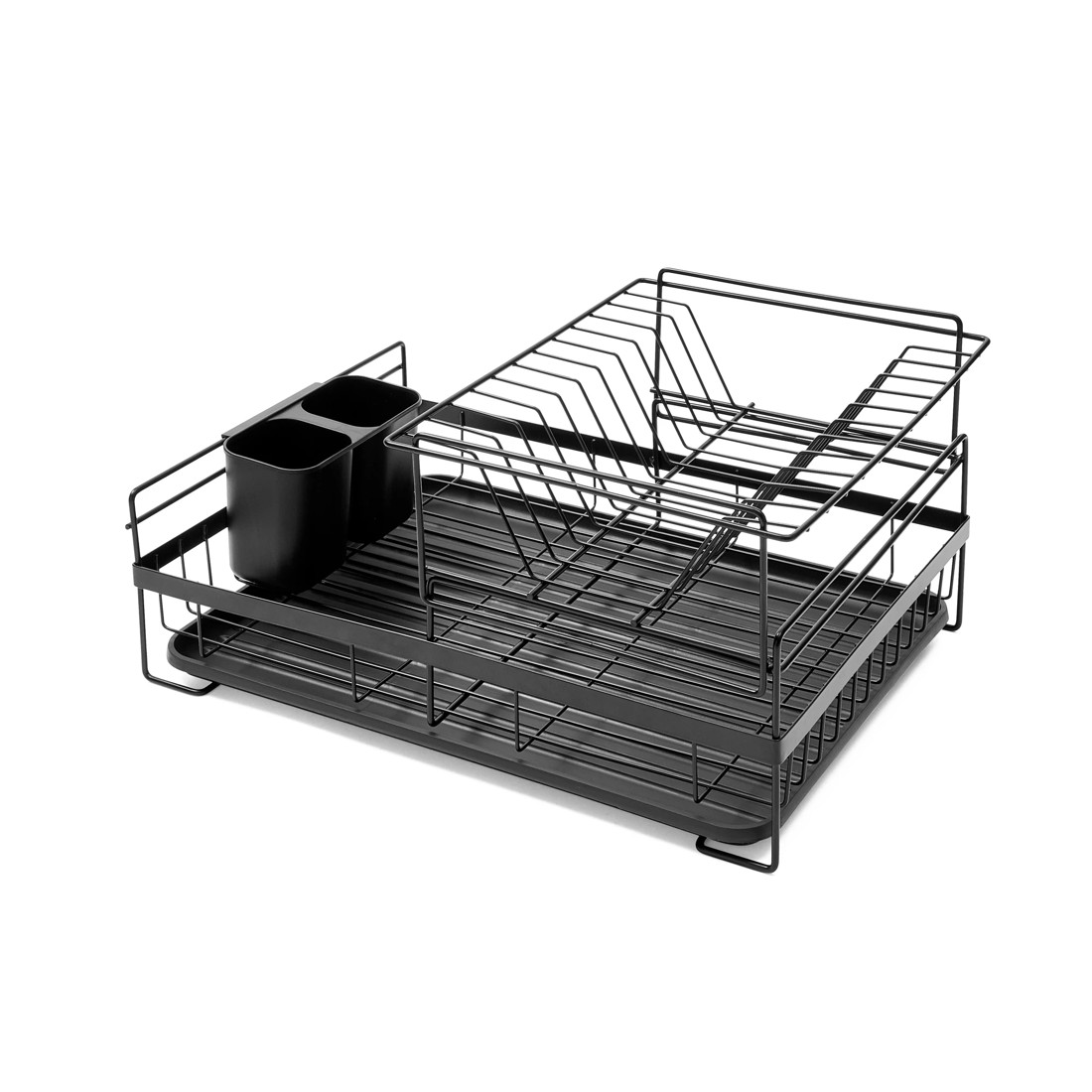 3 2 Tier Dish Rack - Black, 3 of 10