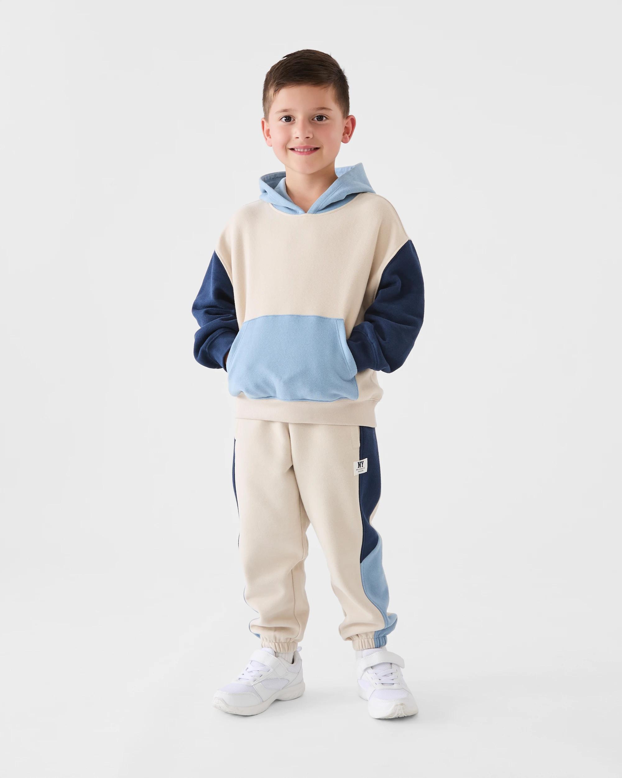 5 Colour Block Hoodie Pmc Chalk, 5 of 6