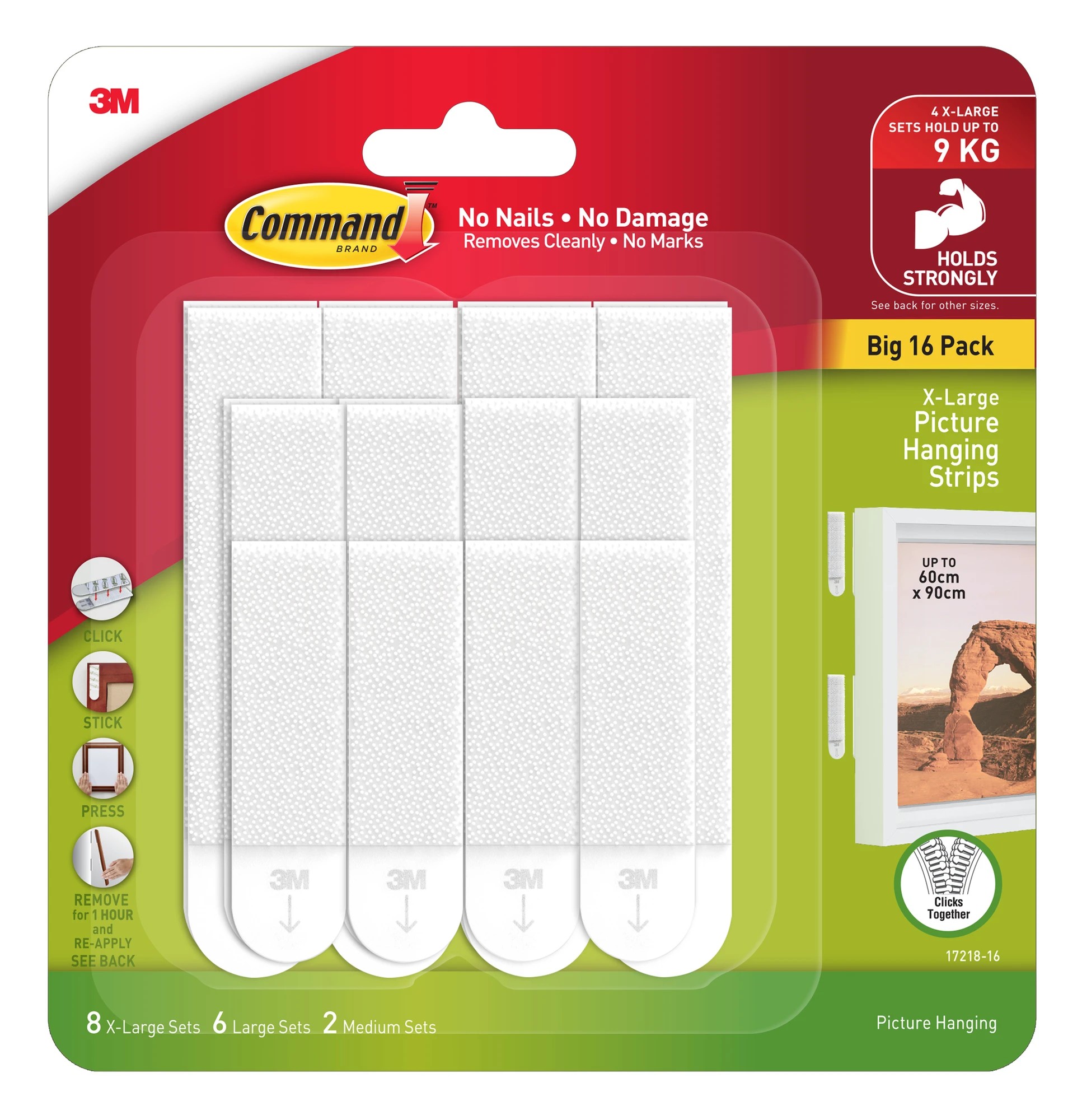 1 16 Pack 3m Command Picture Hanging Strips
 - Multi, 1 of 1