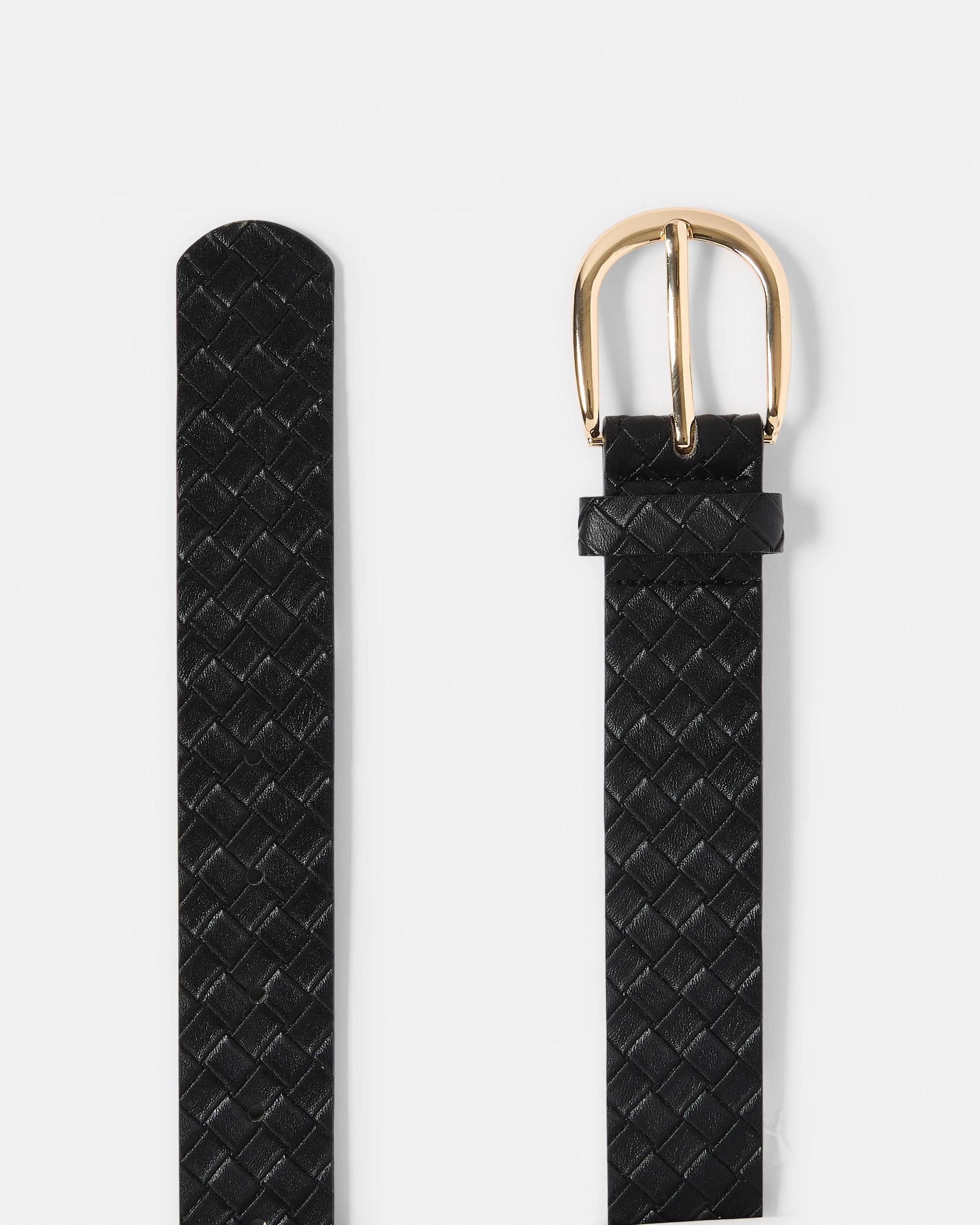 2 Weave Effect Belt Black, 2 of 4