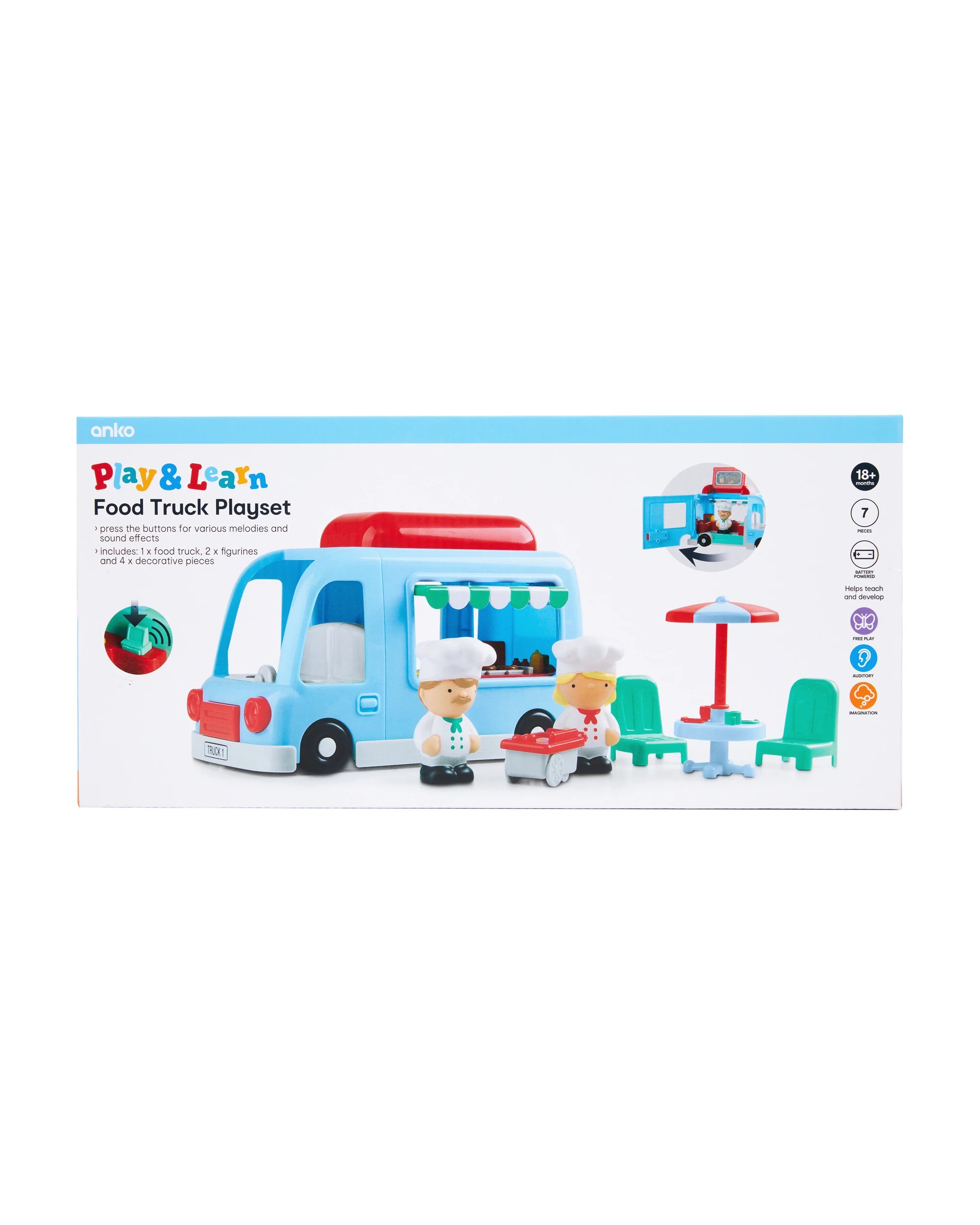 8 7 Piece Food Truck Playset, 8 of 8