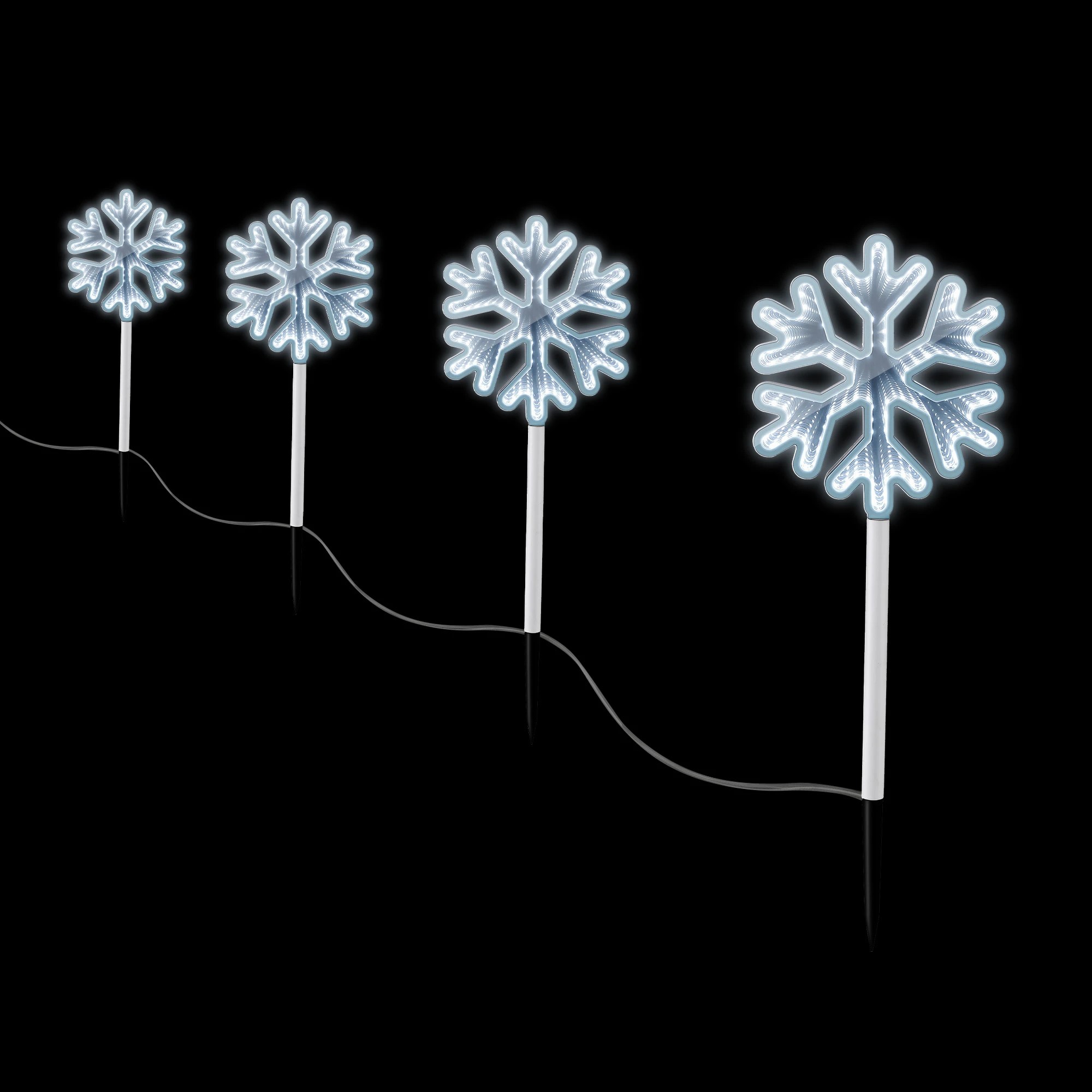 8 Jingle Jollys 4 Pack Christmas Lights Path Lights Garden Decoration Outdoor Pathway Lighting - White, 8 of 9