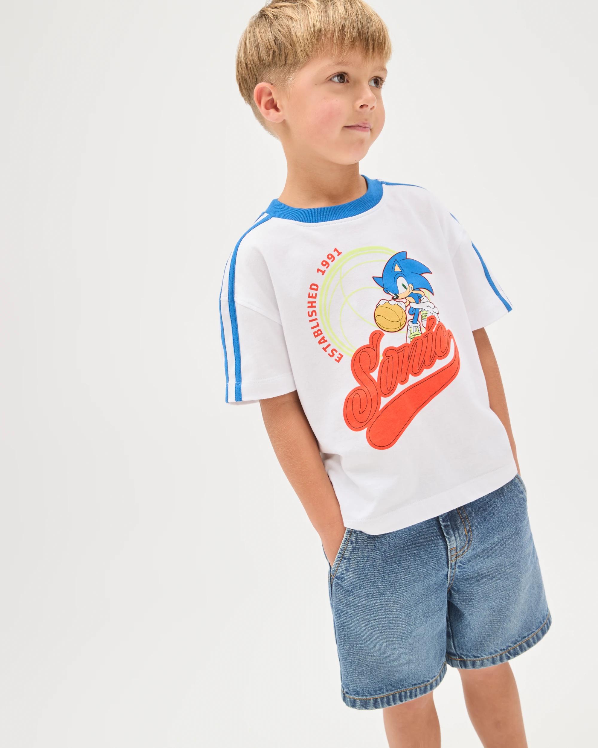 2 Sonic The Hedgehog Australian Cotton Oversized T-Shirt WHITE, 2 of 7