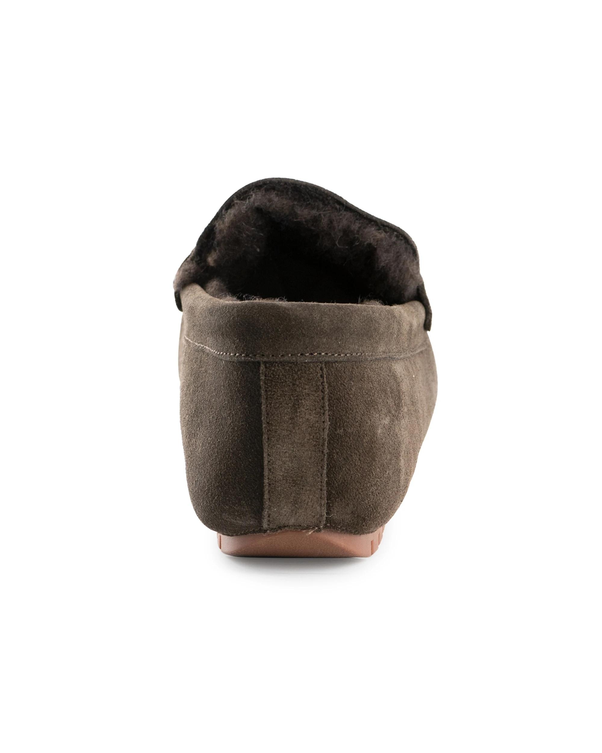 4 Aus Wooli Hand Stitched Unisex Sheepskin Moccasin - Terrigal CHOCOLATE, 4 of 5