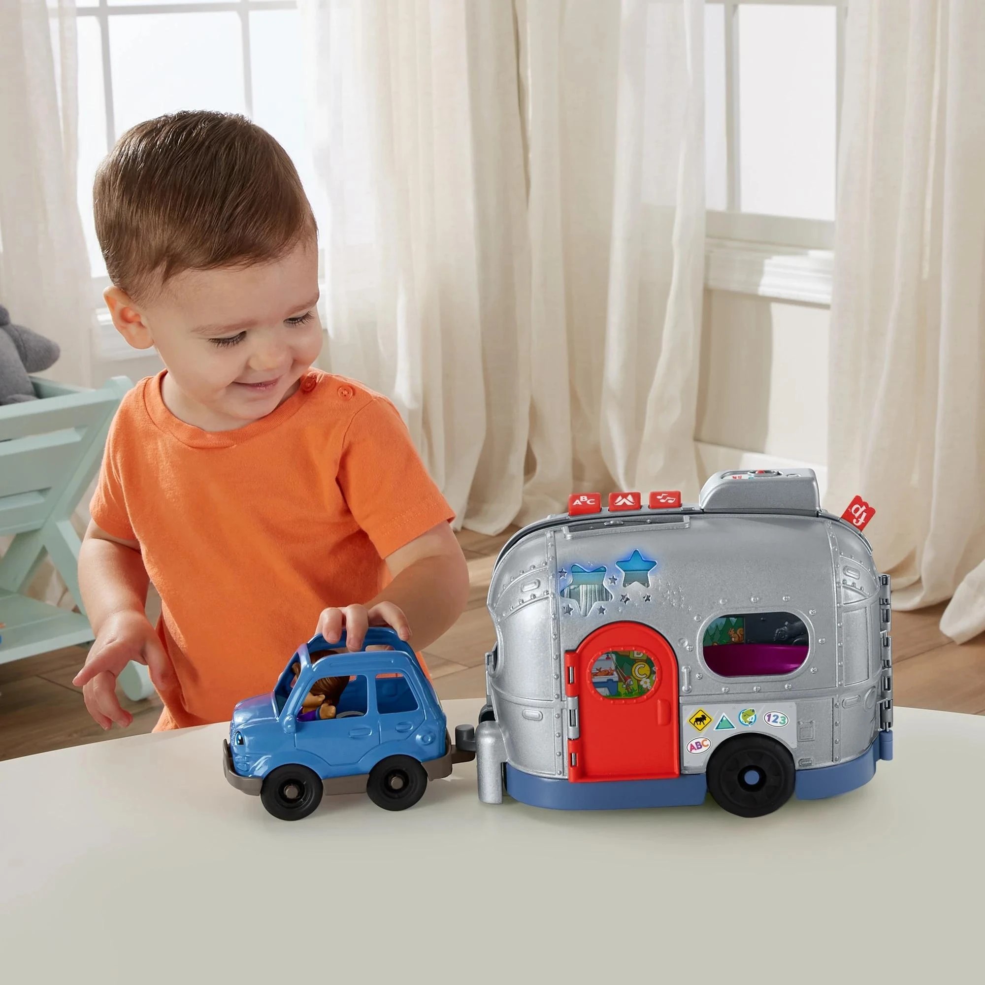 7 Fisher-Price Little People Light-Up Learning Camper - Blue, 7 of 9