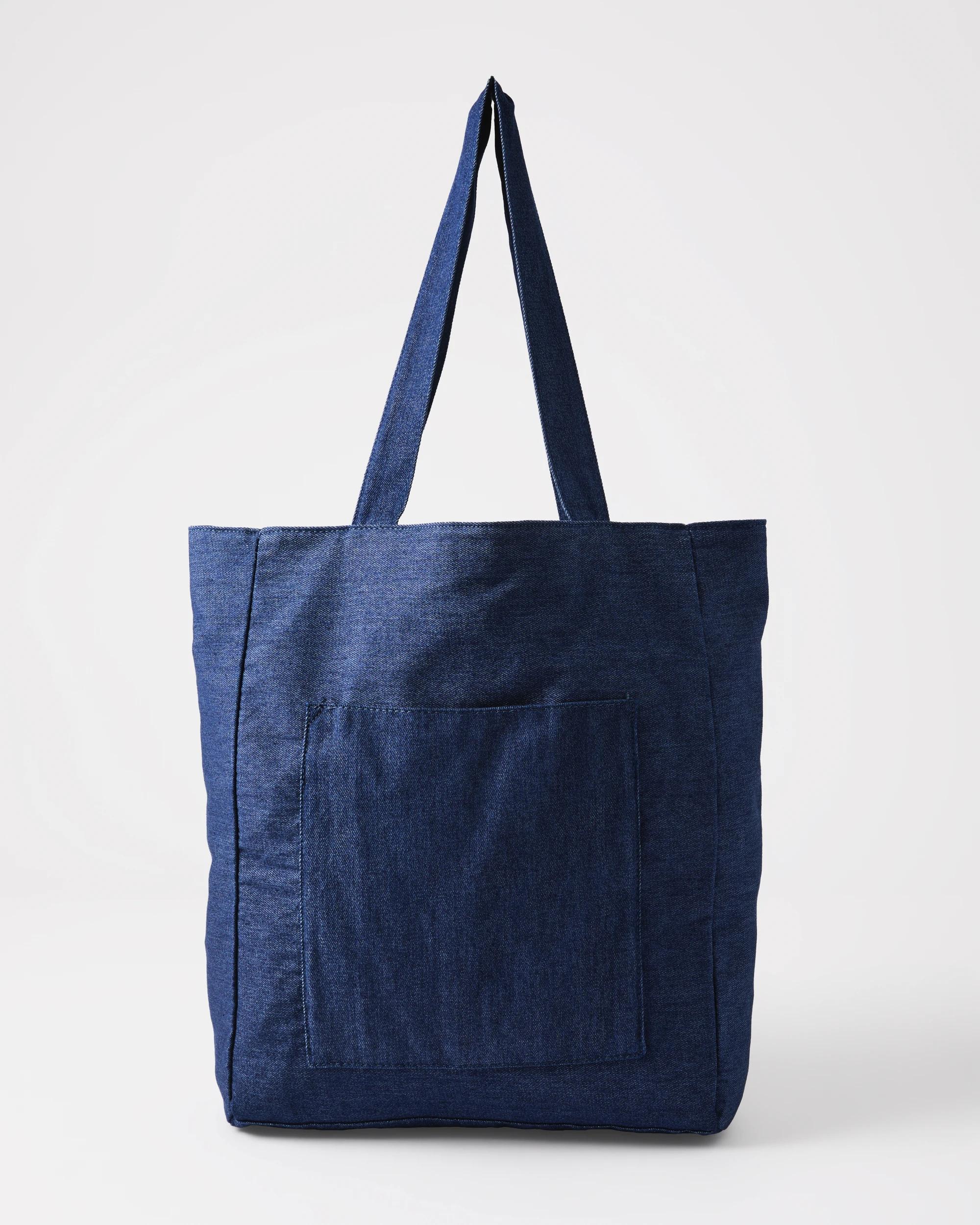 1 Shopper Tote Bag Dark Wash, 1 of 4