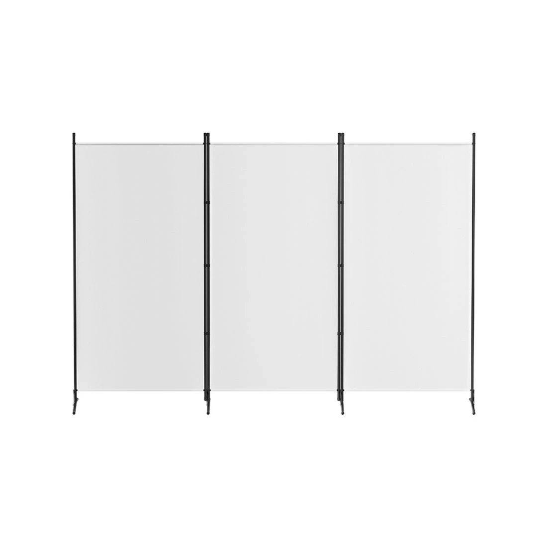 3 Artiss 3 Panel Room Divider Set of 2 Folding Privacy Screen Fabric Room Separator Partition - White, 3 of 7