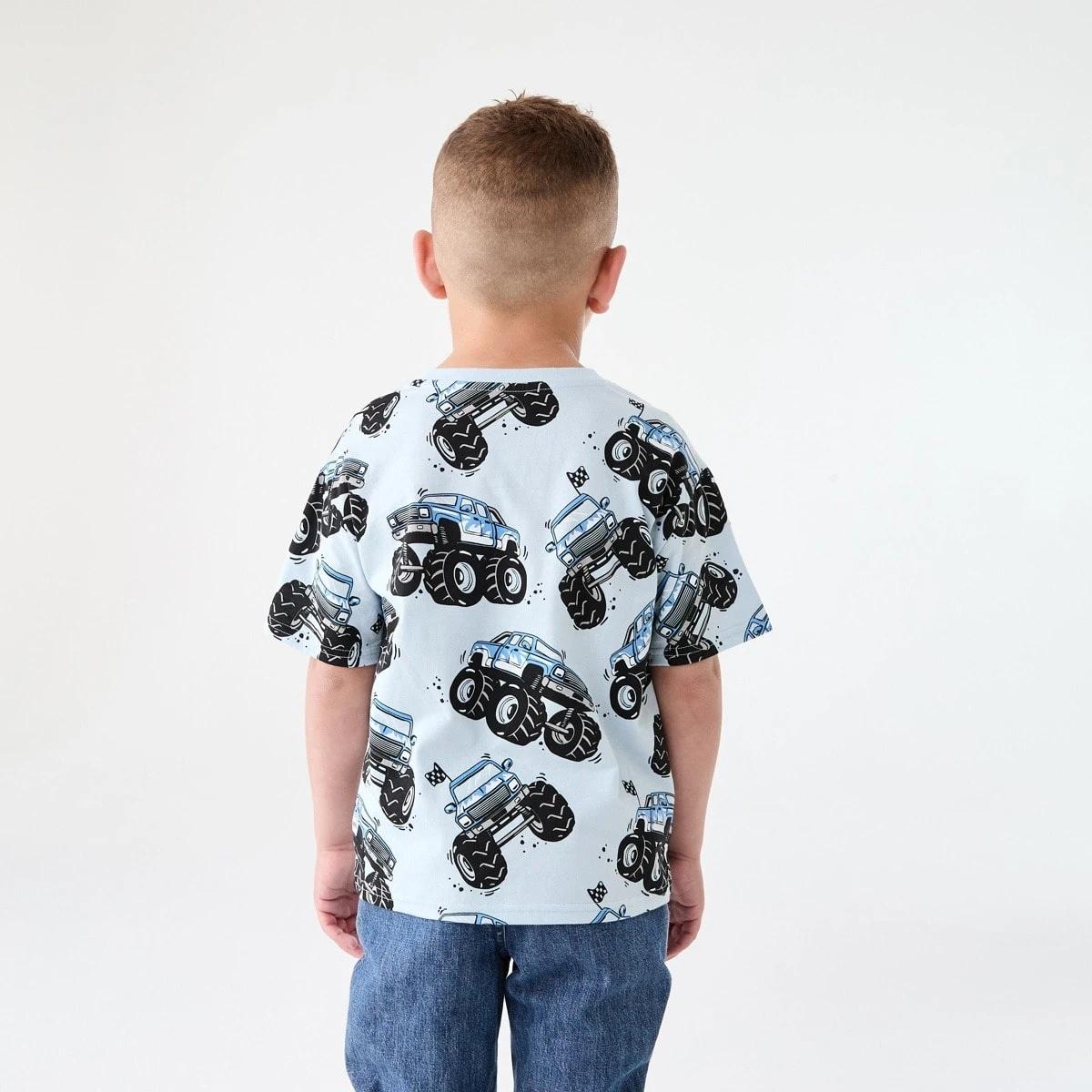 2 All Over Print T-shirt MONSTER TRUCK BLUE, 2 of 6