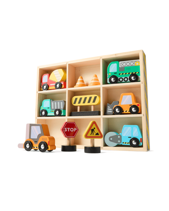 Wooden Construction Vehicle Set