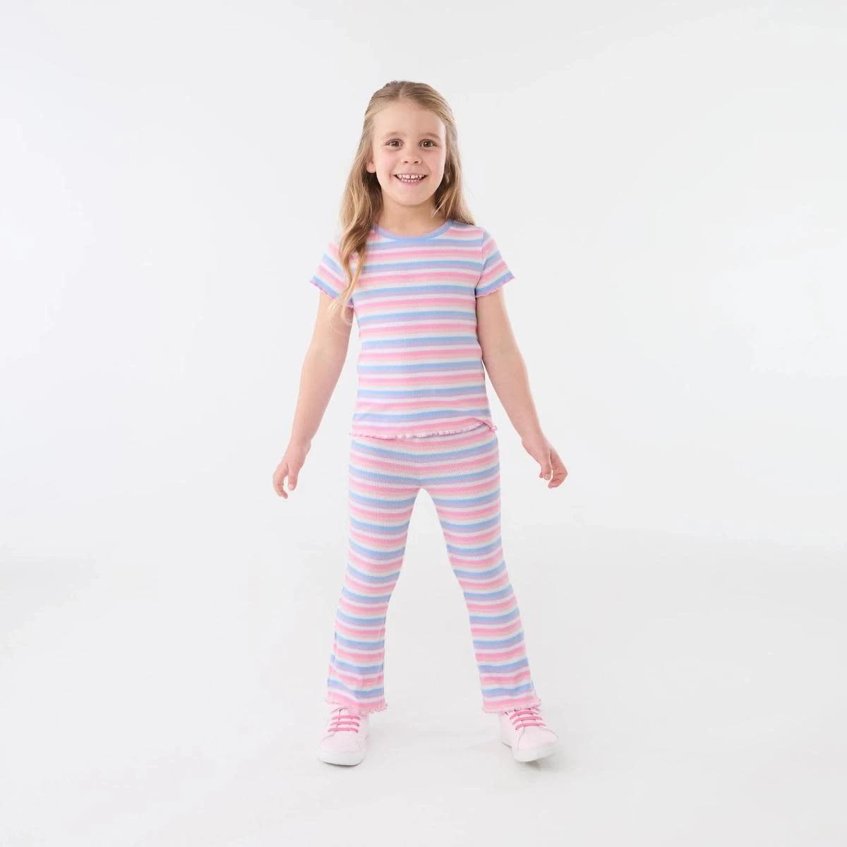 6 Short Sleeve Rib T-shirt VIVID STRIPE MULTI, 6 of 7