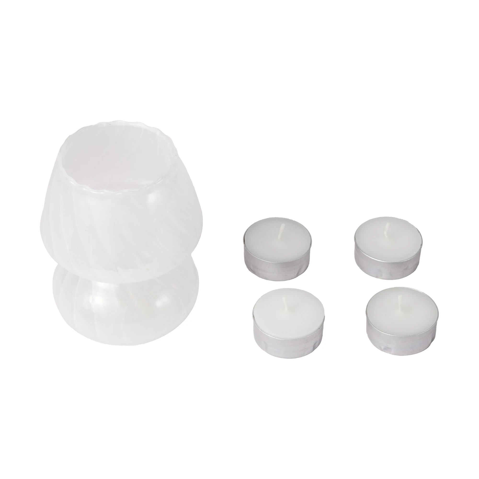 2 Vanilla and Coconut Scented Tealights & Holder, 2 of 10