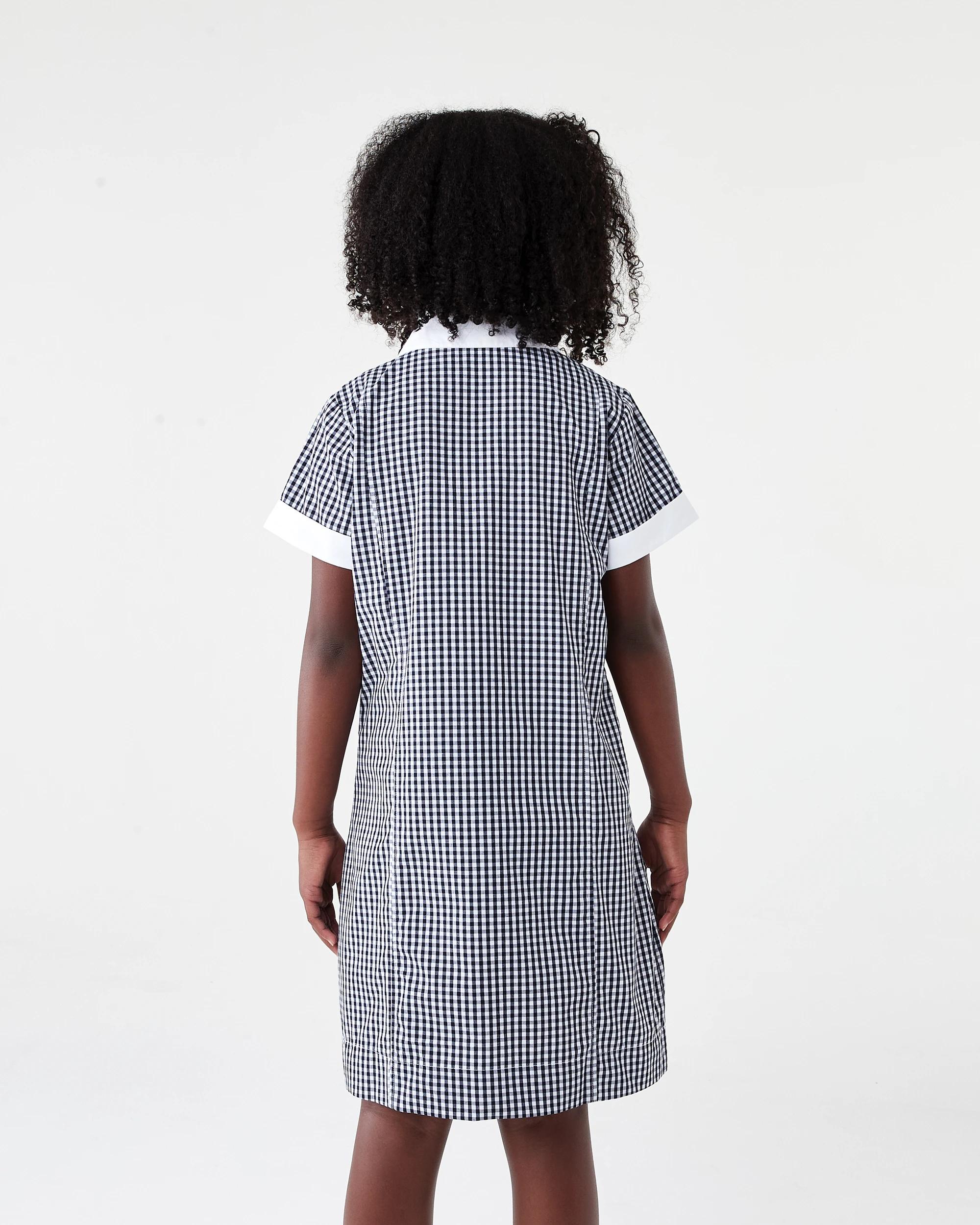 2 School Dress Blu Gngham, 2 of 10