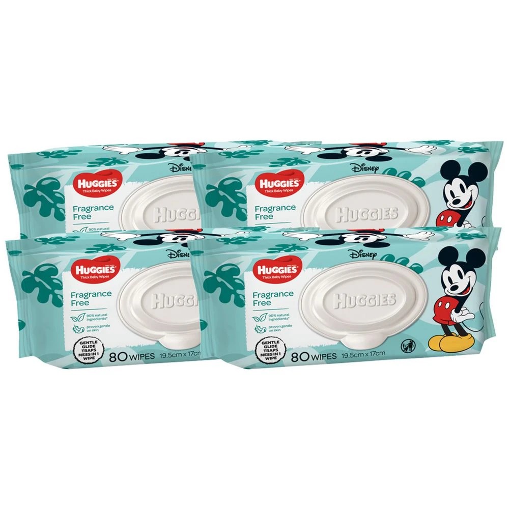 1 Huggies Baby Wipes Unscented 320 Pack, 1 of 2