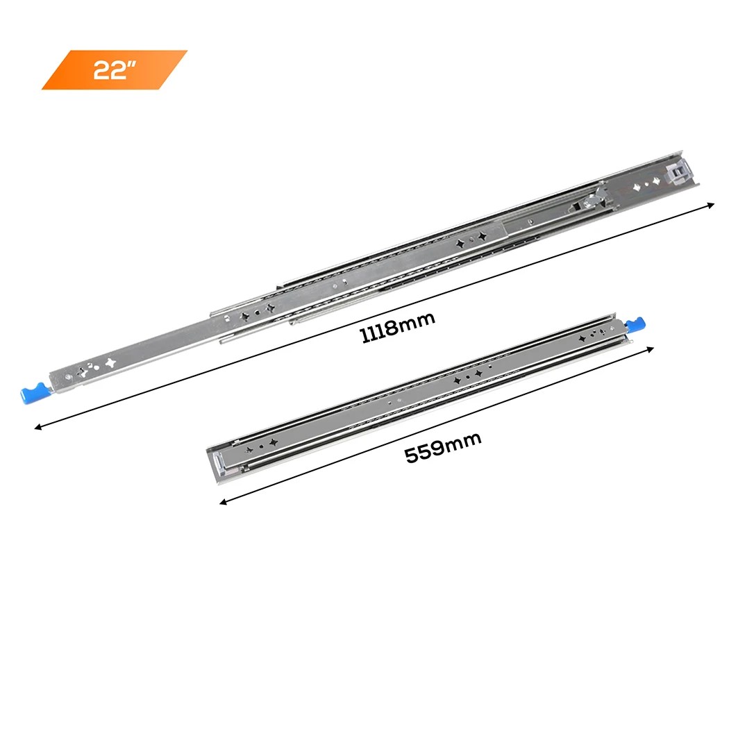 3 Traderight Pair 559Mm 150Kg Heavy Duty Drawer Slides, 3 of 5