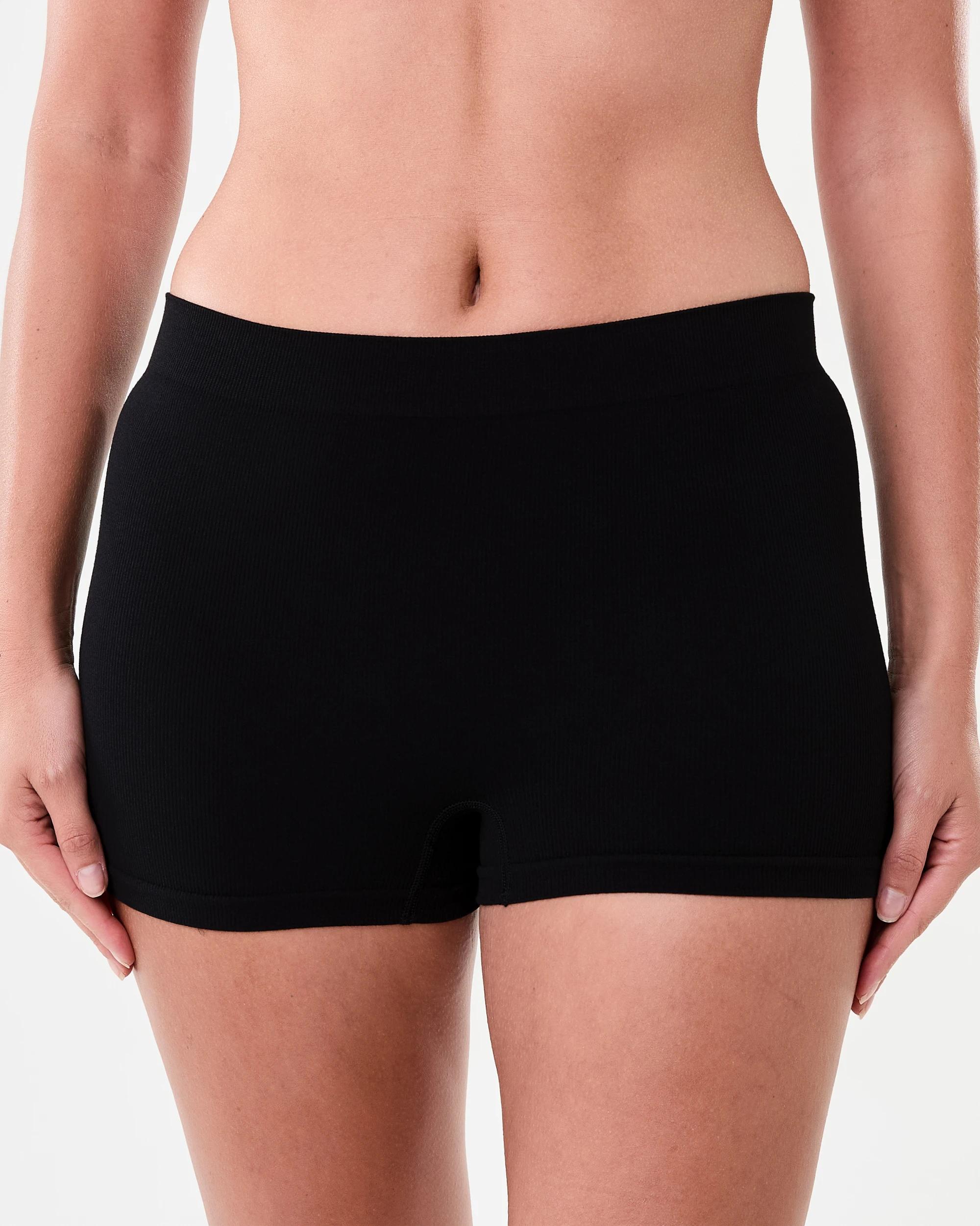 3 3 Pack Bamboo Seamfree Rib Shorties Som Bk Ig, 3 of 7