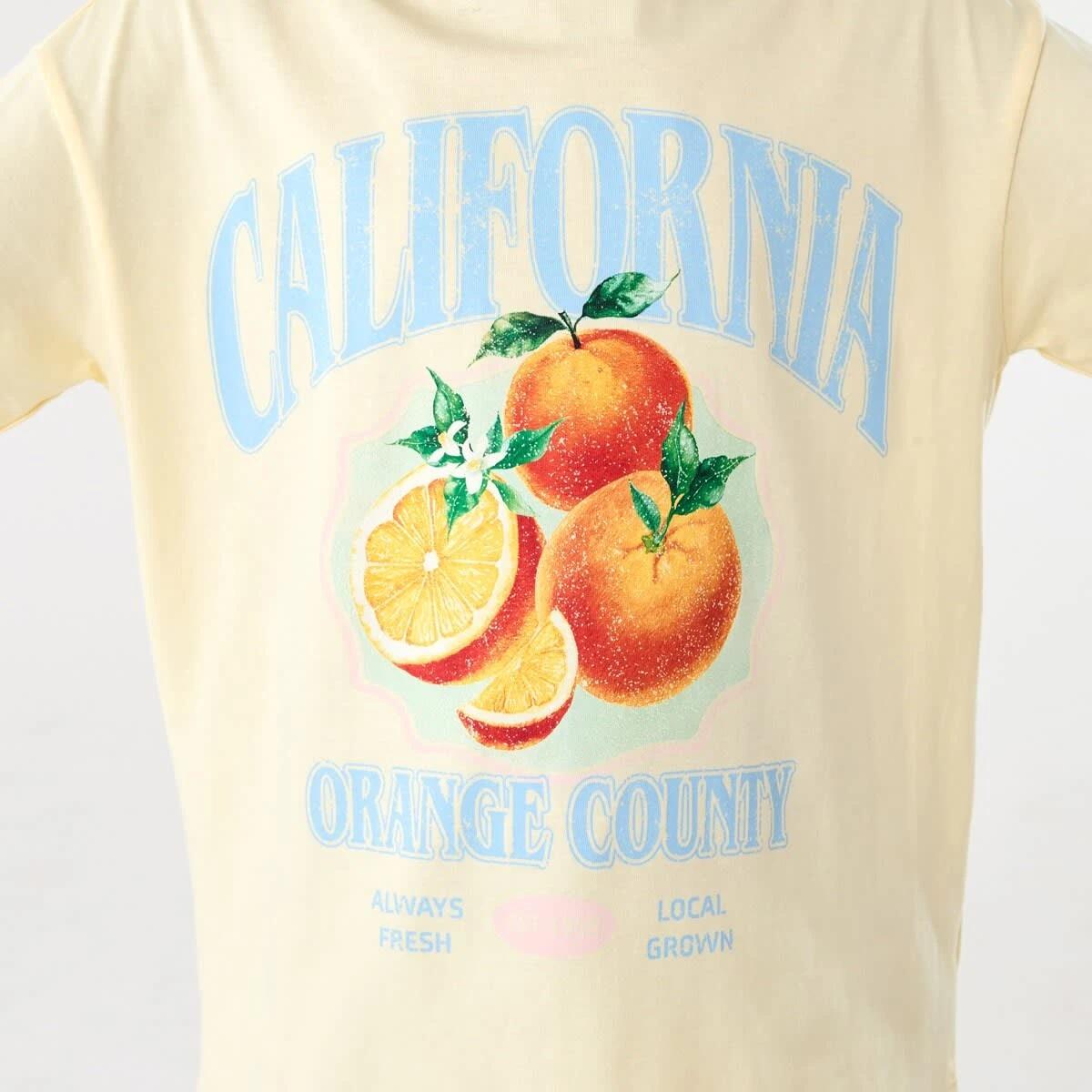 4 Oversized T-shirt CALIFORNIA ORANGE SORBET, 4 of 6