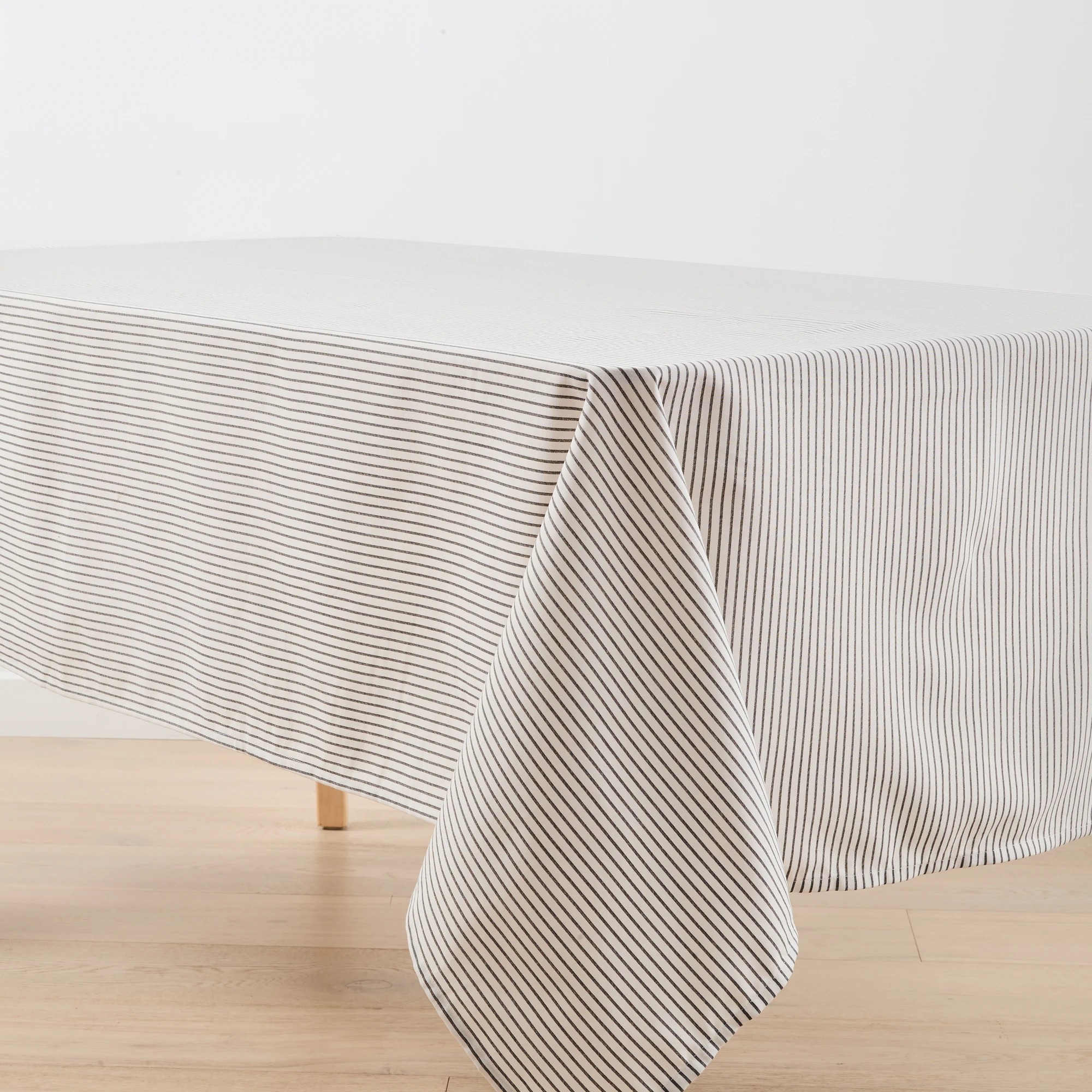 2 Stripe Tablecloth - Charcoal, 2 of 5