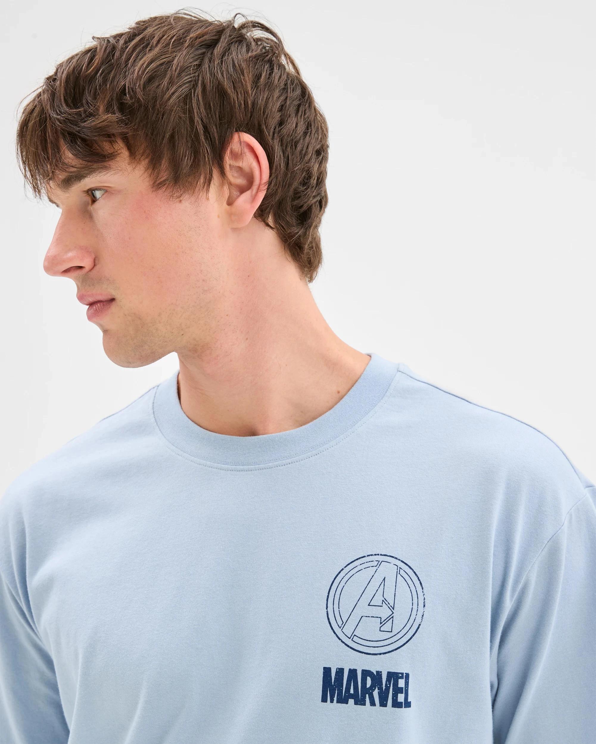 3 Licensed Marvel Avengers T-Shirt LIGHT BLUE, 3 of 6