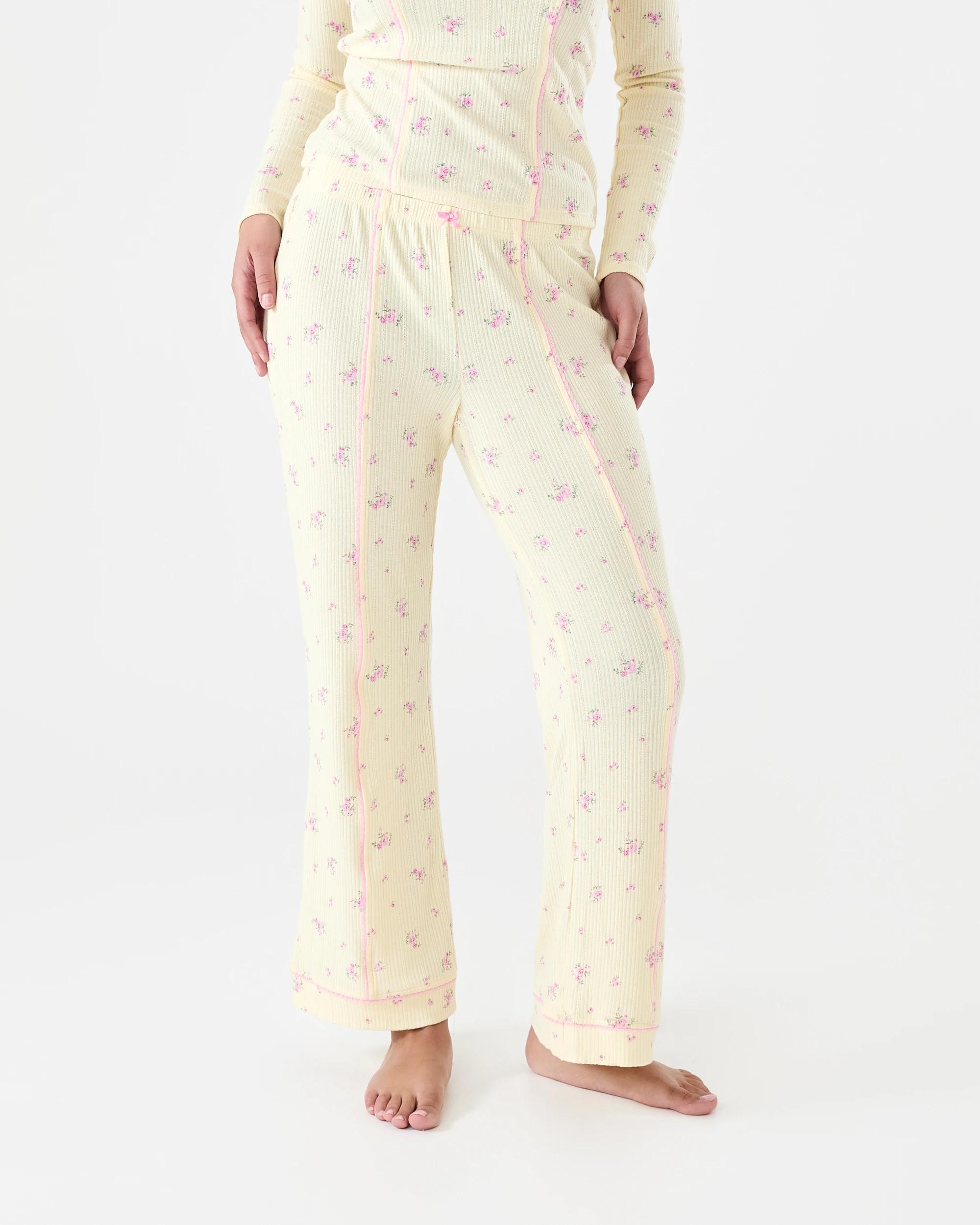 1 Pointelle Rib Pants Wild Rose, 1 of 6