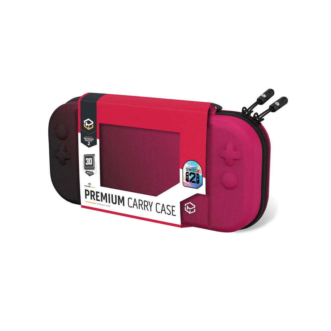 1 Powerwave Premium Carry Case Midnight Ruby for Nintendo Switch 2
 - red, 1 of 6