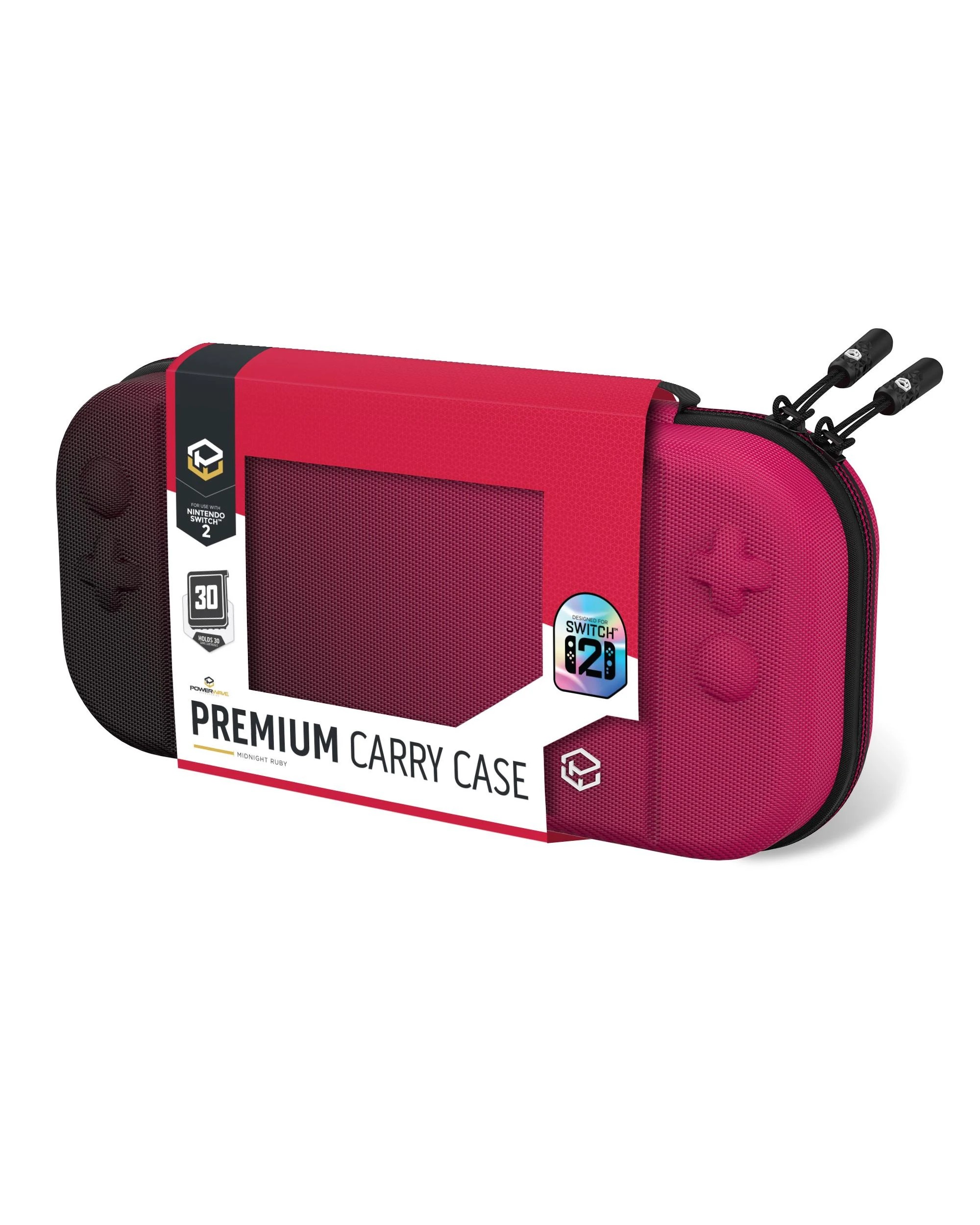 1 Powerwave Premium Carry Case Midnight Ruby for Nintendo Switch 2 - Red, 1 of 6