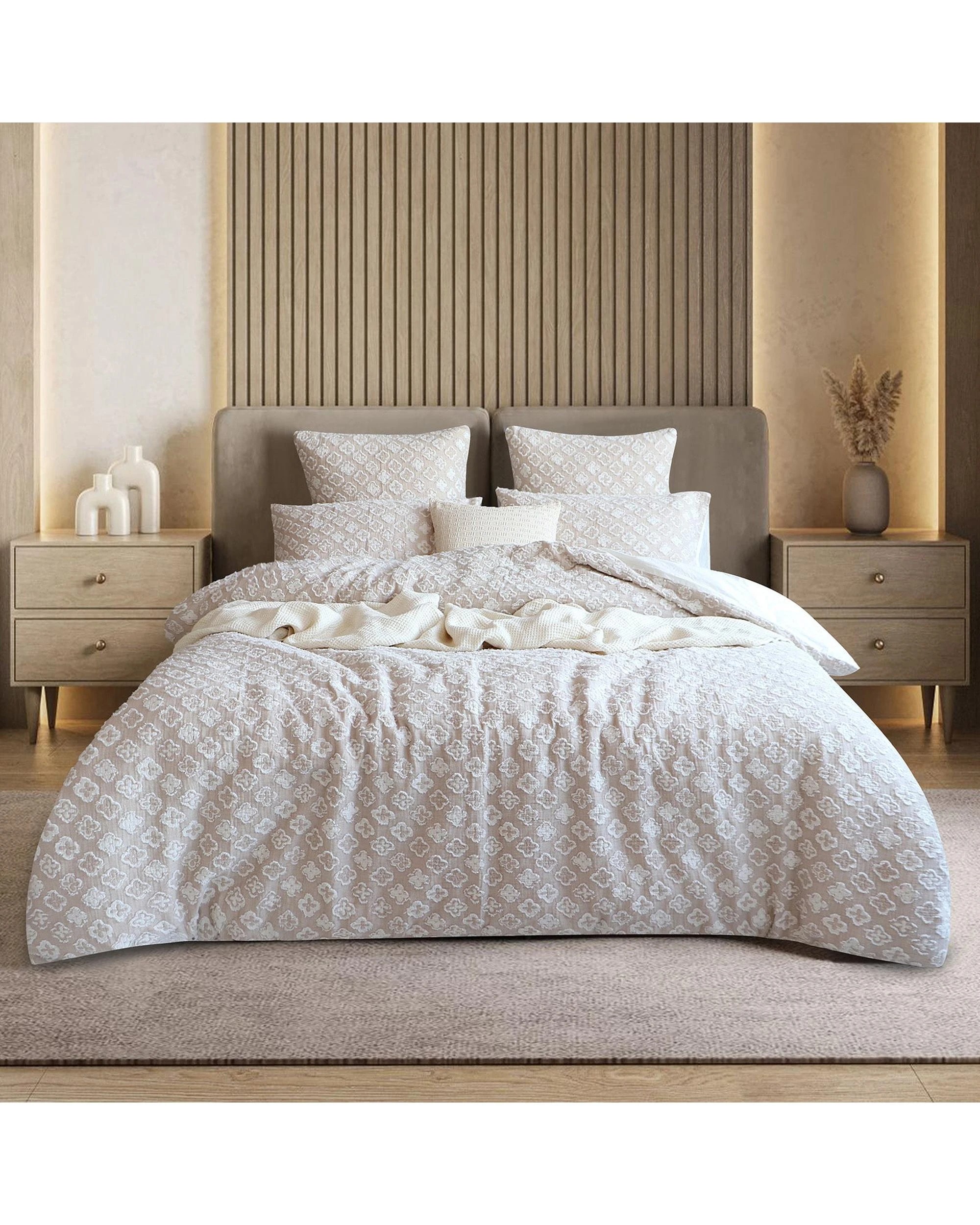 2 Renee Taylor Amara Jacquard Yarn Dye Quilt Cover Set - King - Blue, 2 of 4