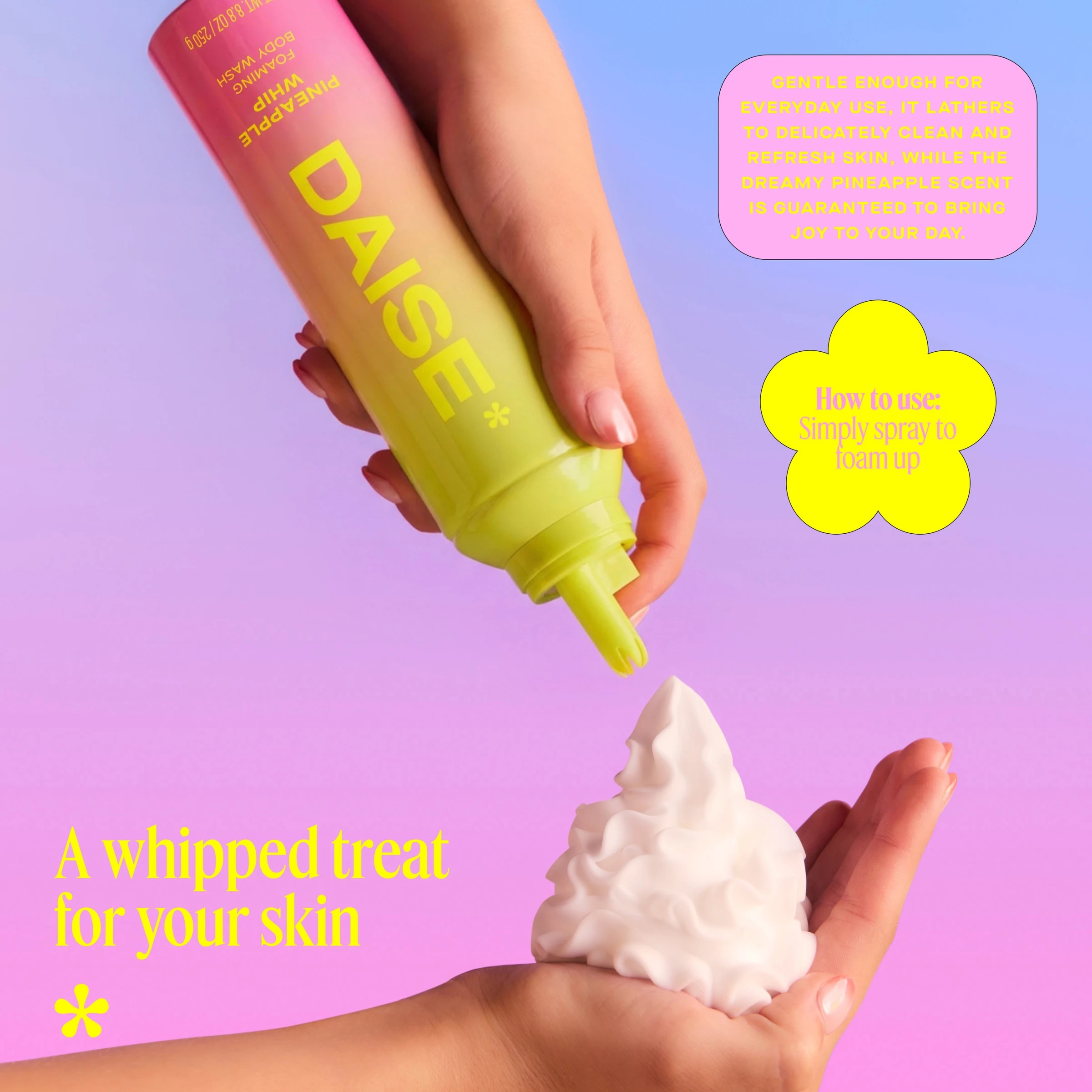 3 DAISE Foaming Body Wash 250g - Pineapple Whip, 3 of 9