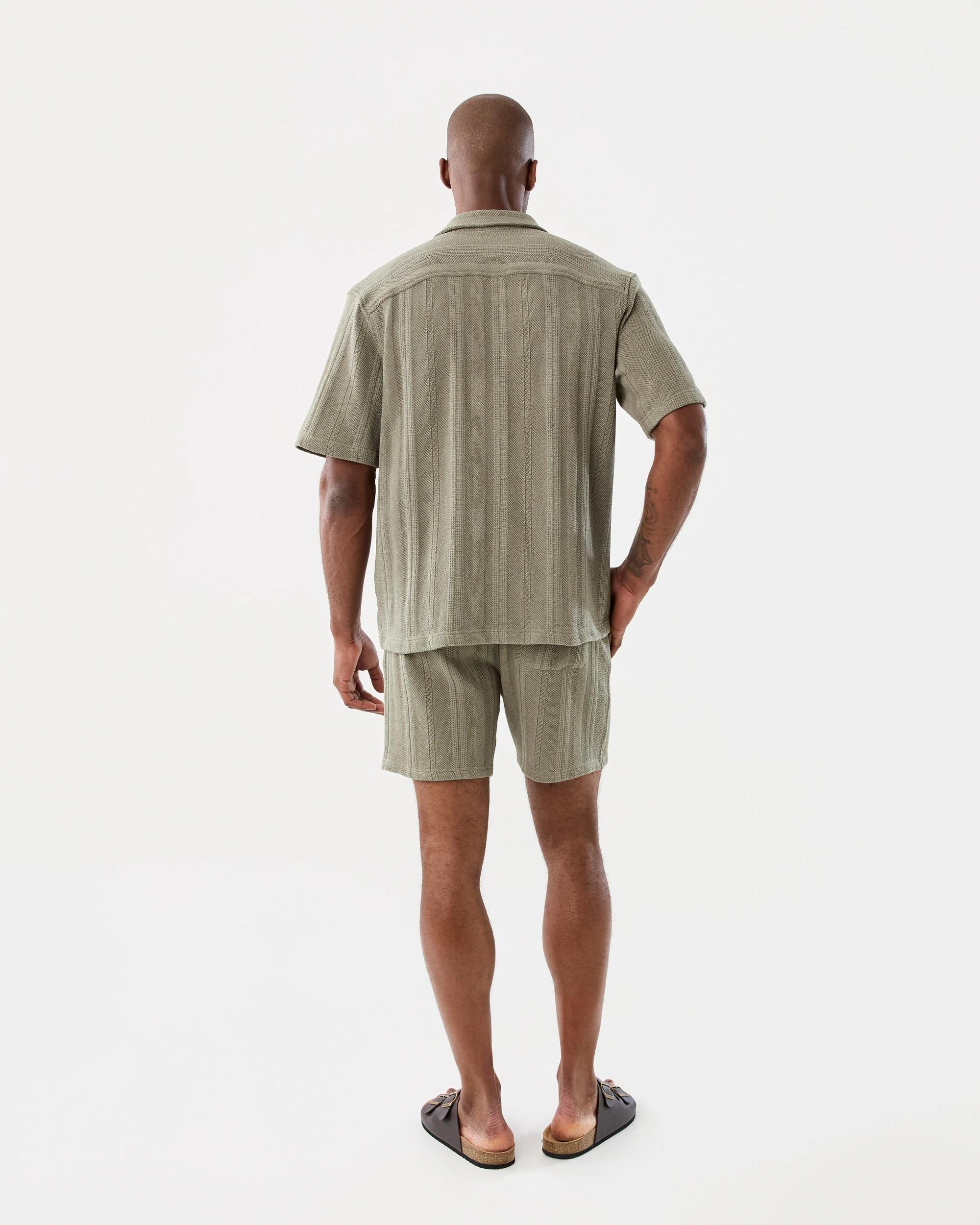 10 Short Sleeve Textured Shirt Grn Selfsp, 10 of 10
