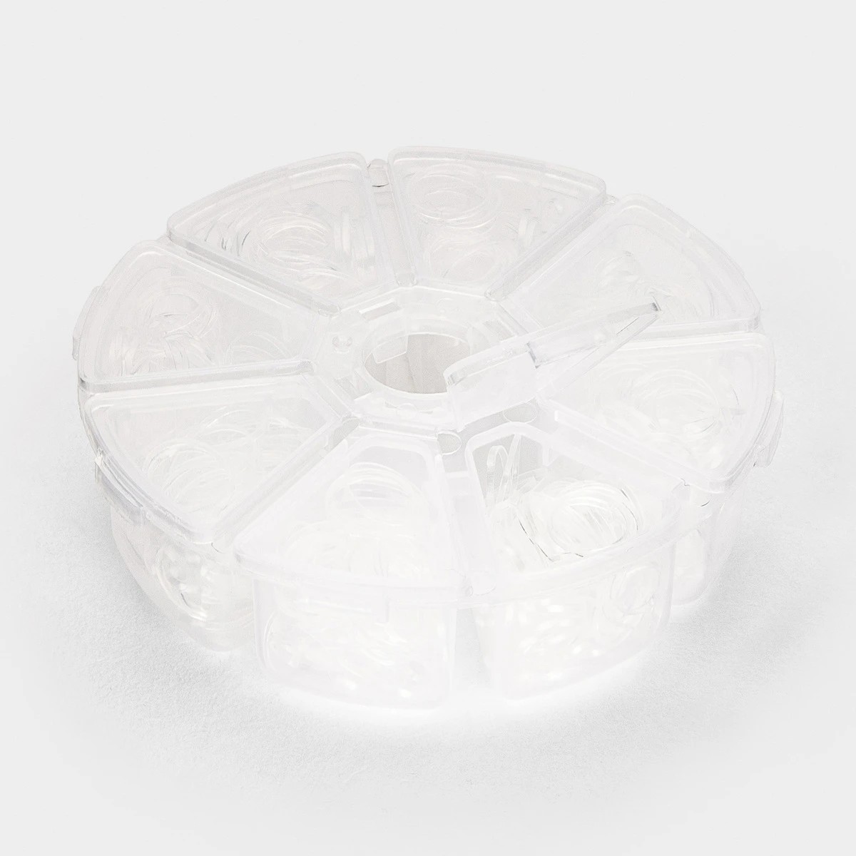 3 Silicone Hair Ties - Clear, 3 of 5