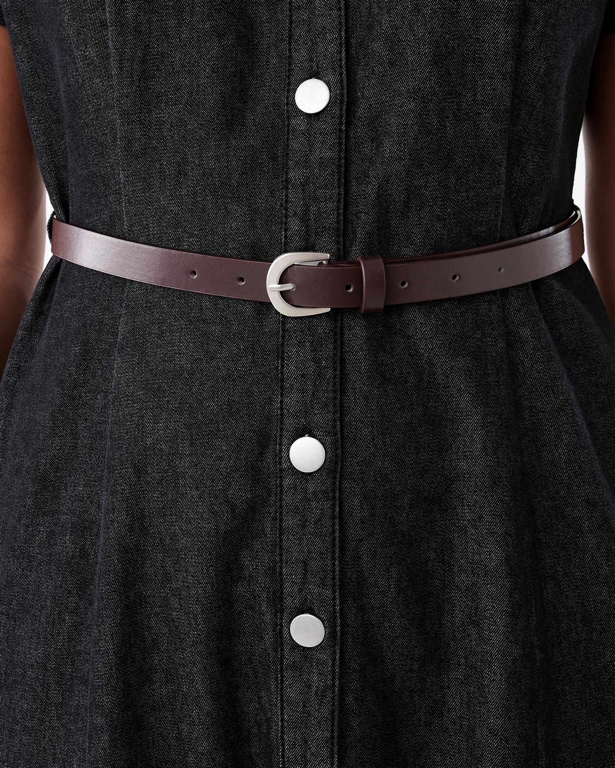 6 Short Sleeve Chambray Shirt Midi Dress Black Wash, 6 of 8