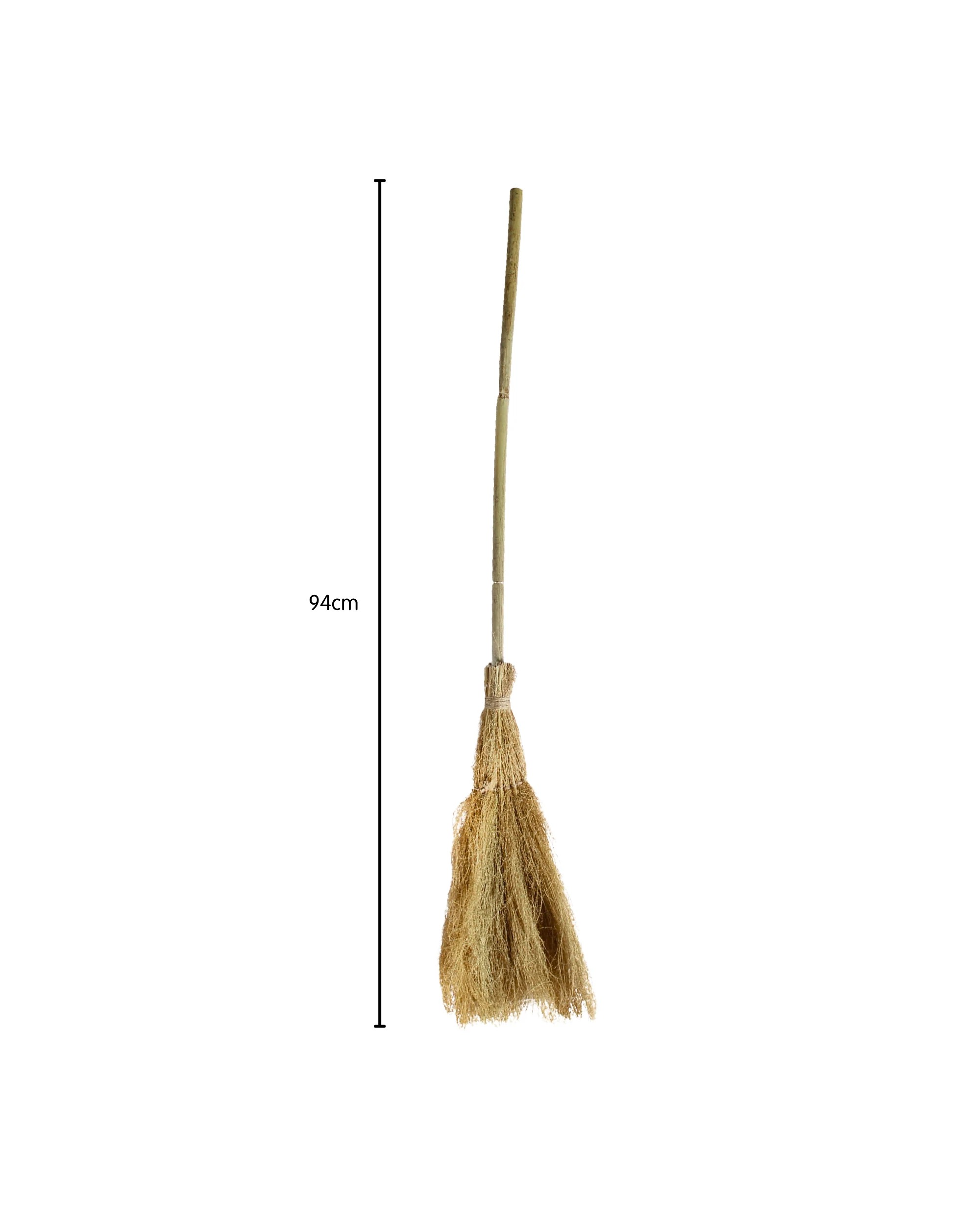2 Partyrama Witch Broom With Bamboo Handle - One Size - Natural, 2 of 2