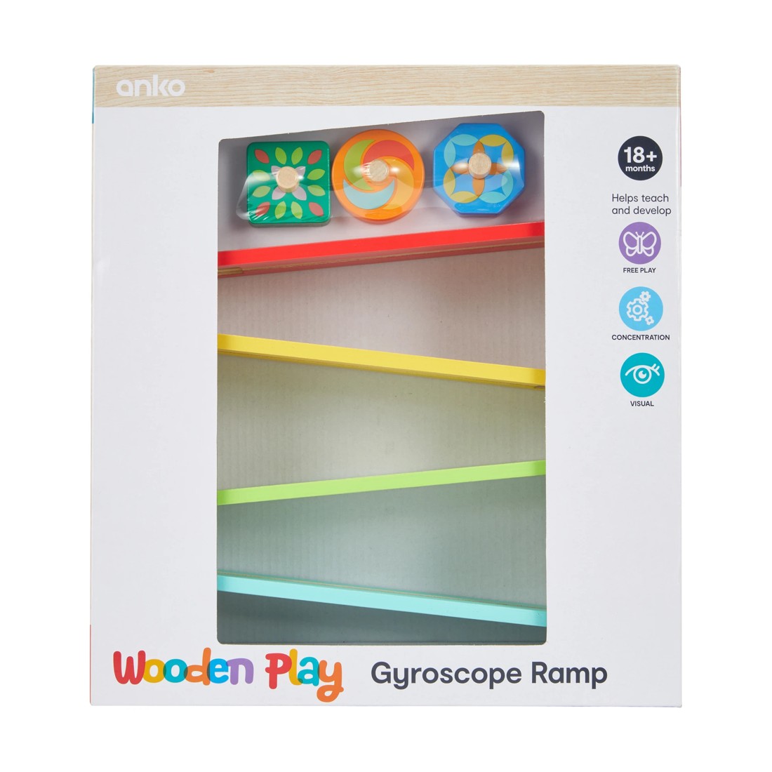 8 Wooden Play Gyroscope Ramp, 8 of 9