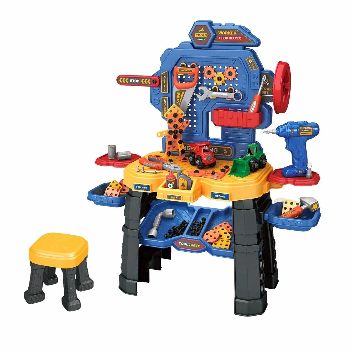 1 AUSWAY Kids Workbench Tool Bench Construction Toy Set 181pcs, 1 of 1