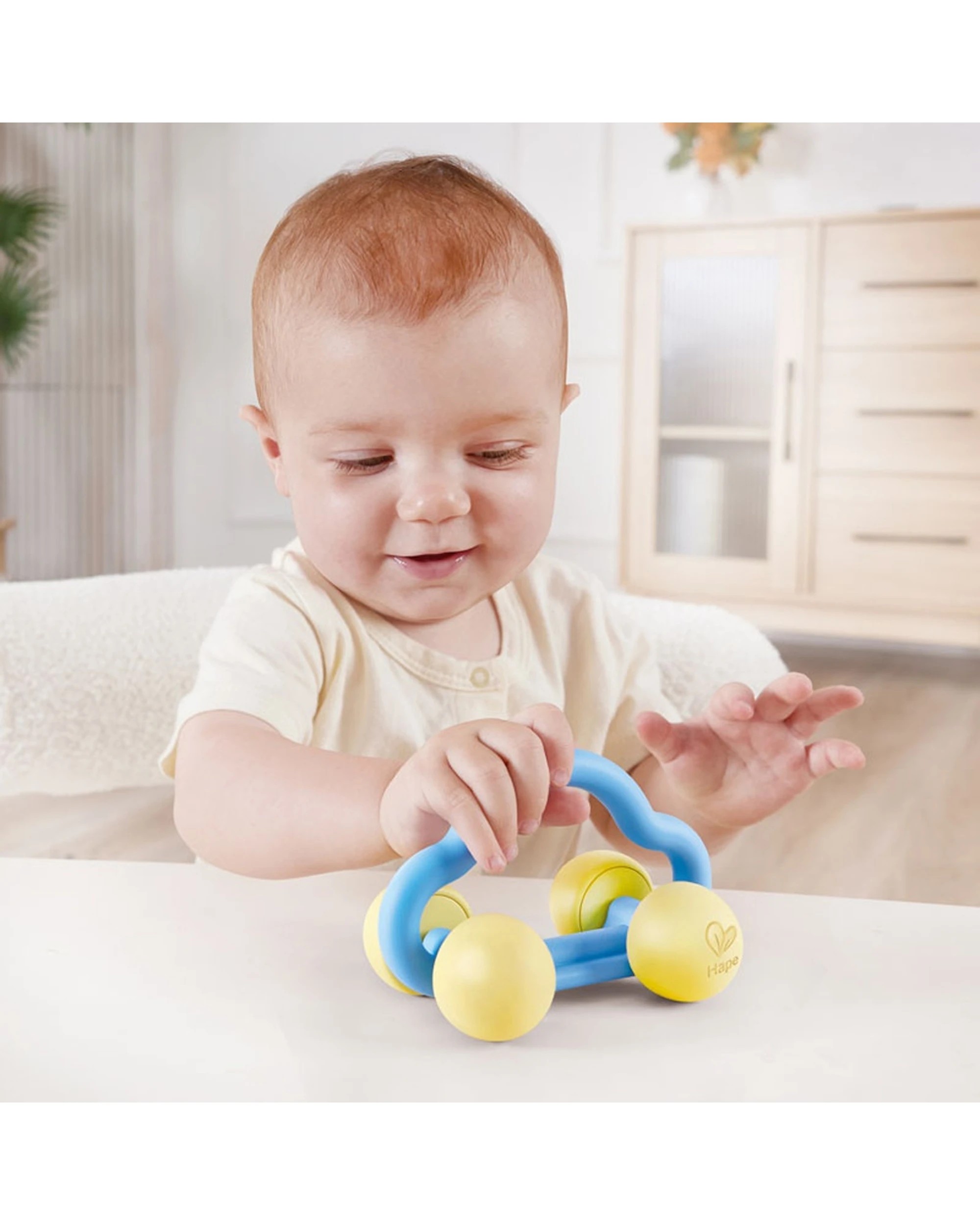 3 Hape Rattle and Roll Toy Car Rice Material 12.5x7.5x7.3cm Kids - Multi, 3 of 5
