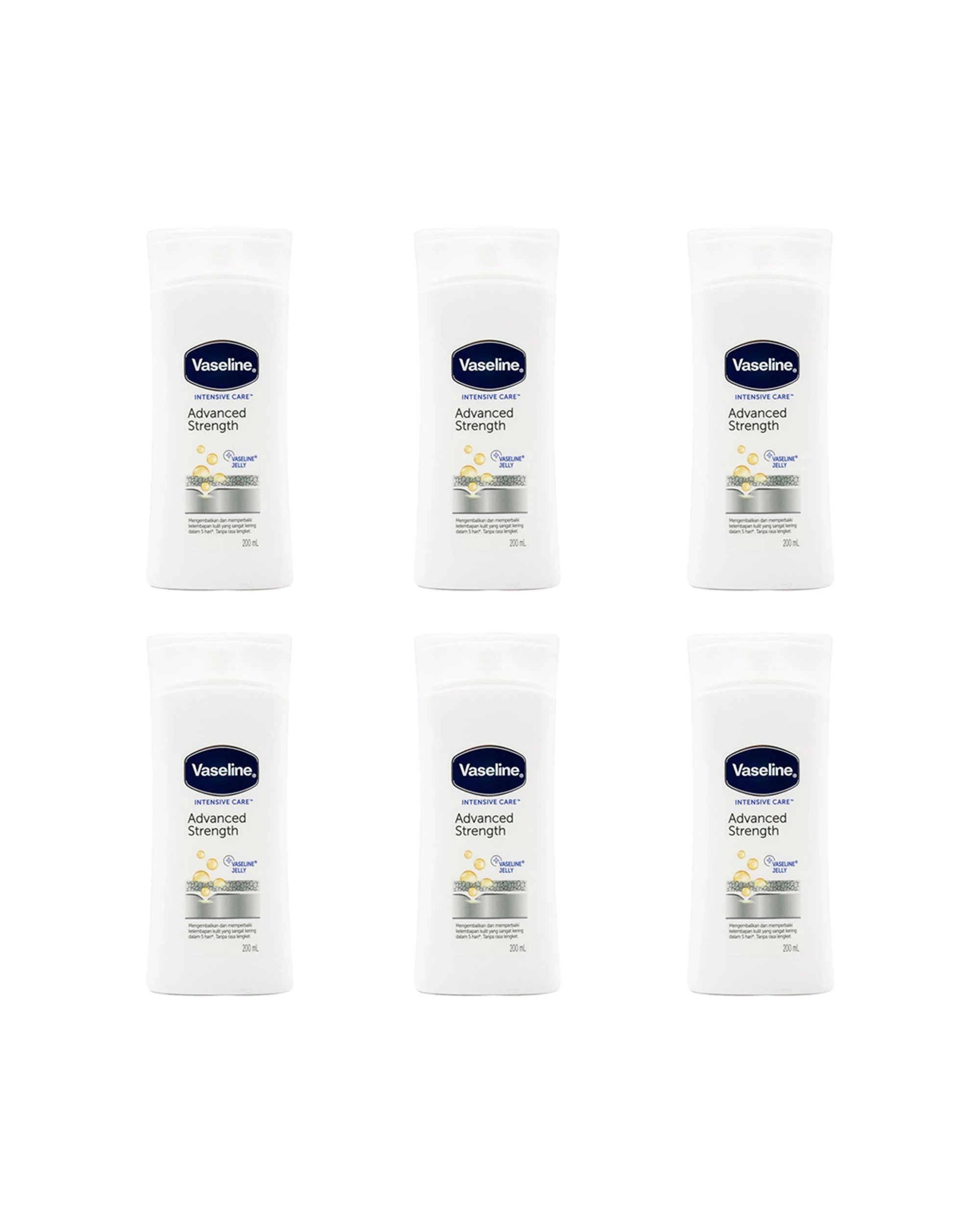 1 Vaseline Intensive Care Advanced Strength Body Lotion 6PK 200ml - White, 1 of 4