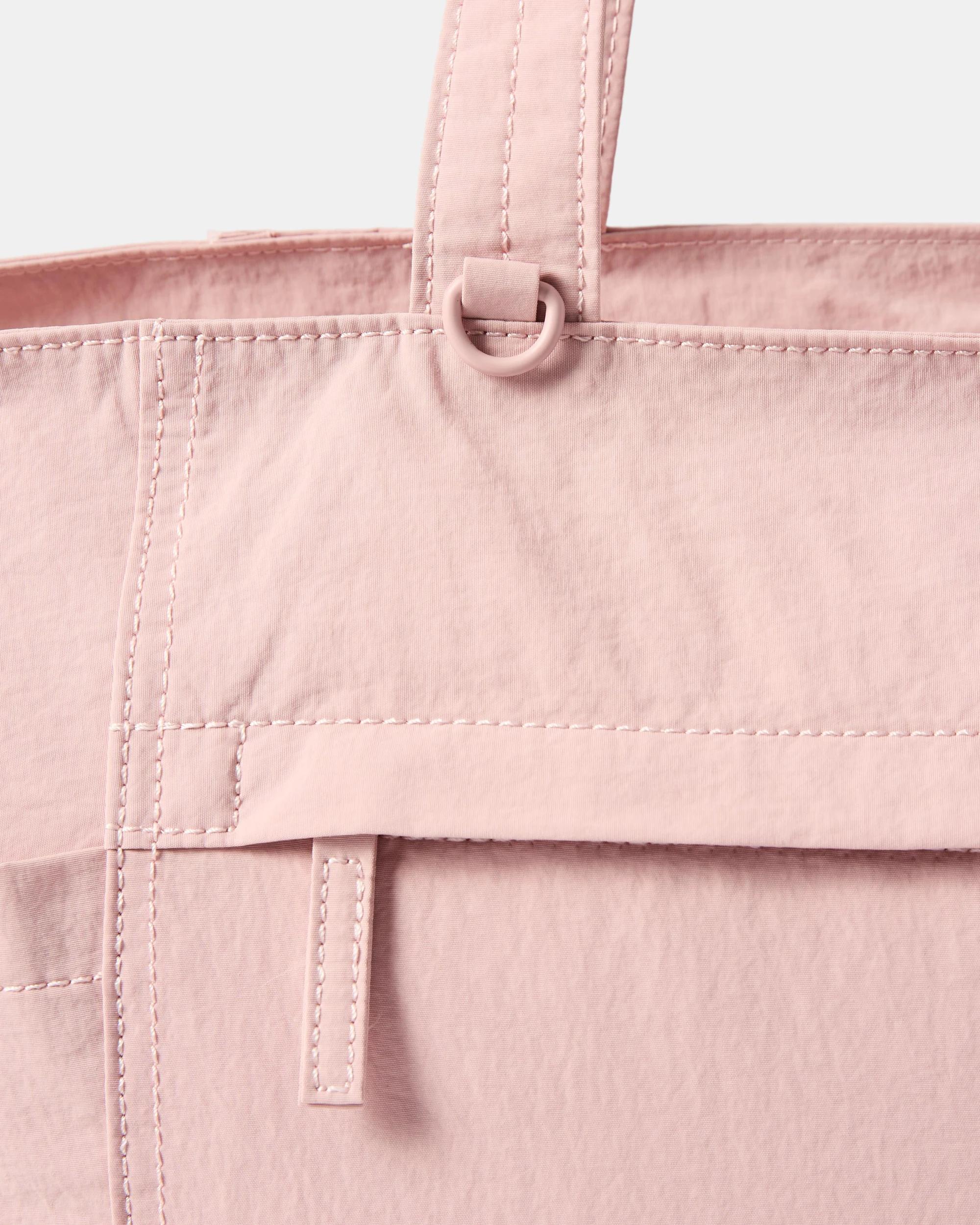 4 Large Nylon Pocket Tote Dsty Pink, 4 of 4
