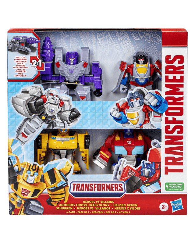 4 Pack Transformers Heroes vs. Villains Action Figure