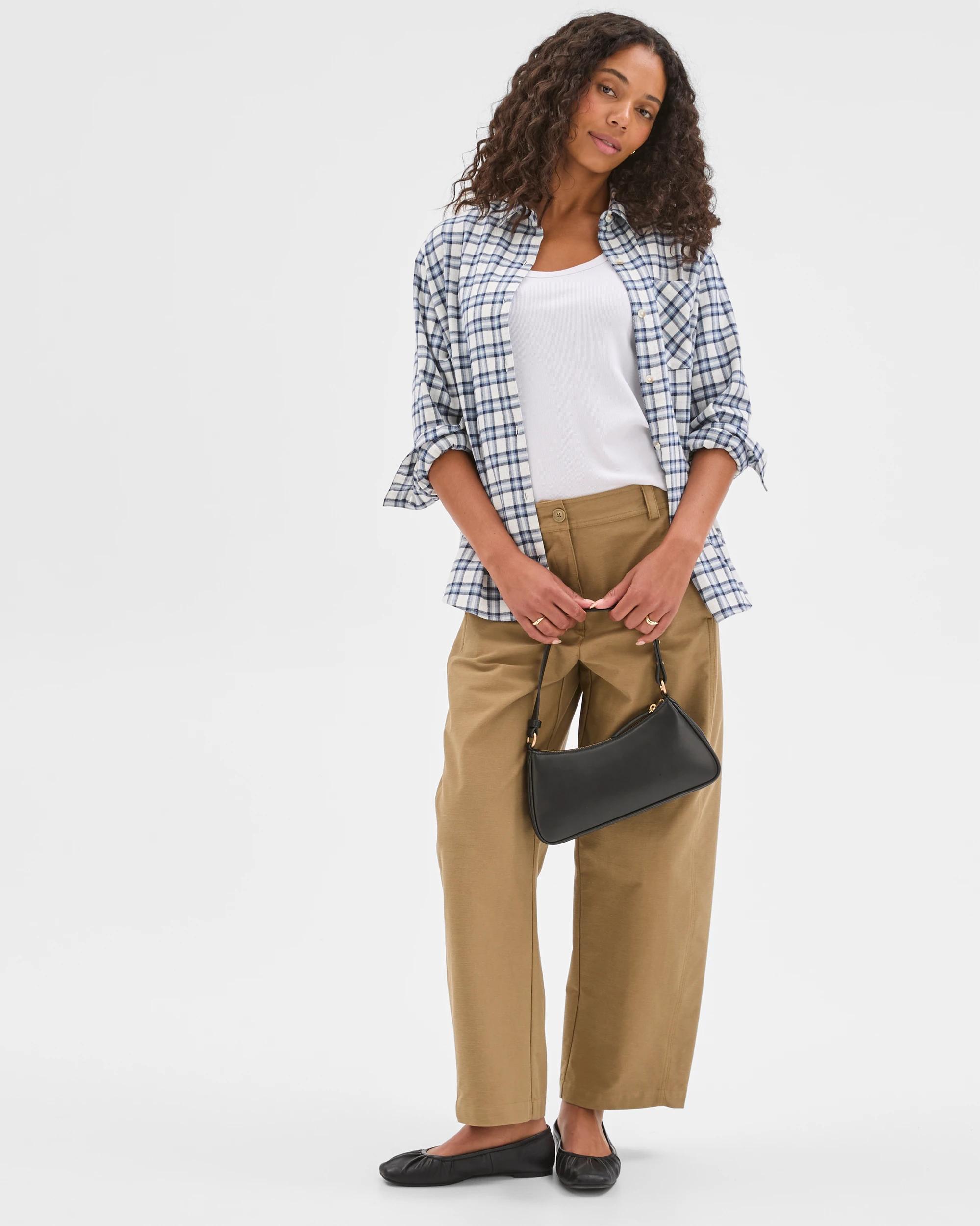 4 Target Woman Long Sleeve Check Shirt BLUE CHECK, 4 of 9