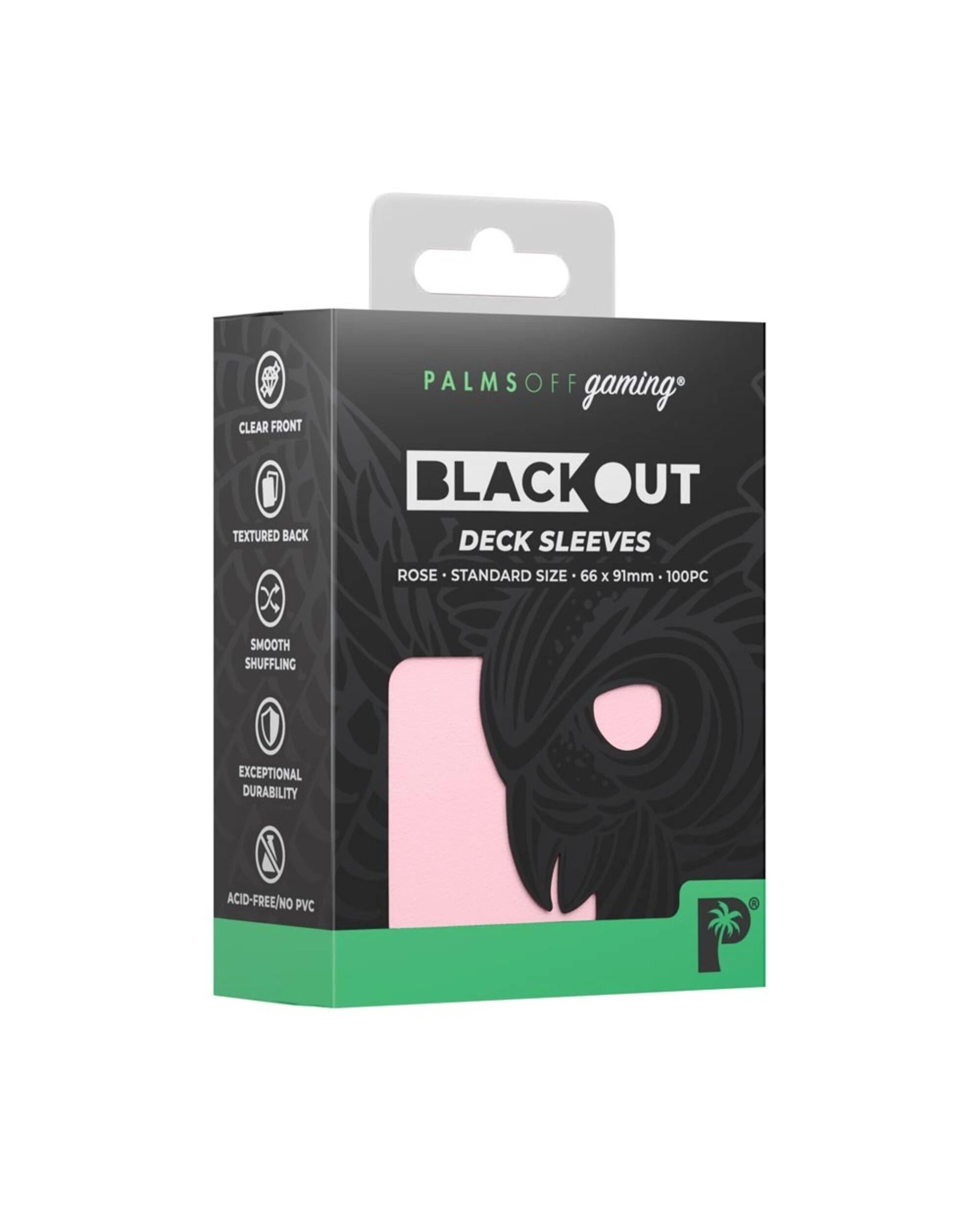 1 Palms Off Gaming - Blackout Deck Sleeves 100pk - Standard Size - Rose, 1 of 3