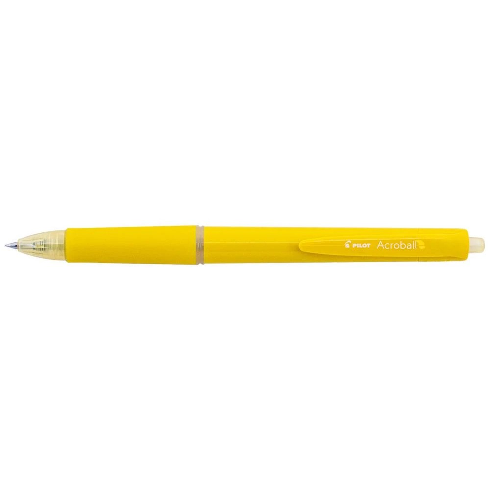 1 PILOT Acroball 150 Ballpoint Pen 0.5mm Yellow Barrel, 1 of 5