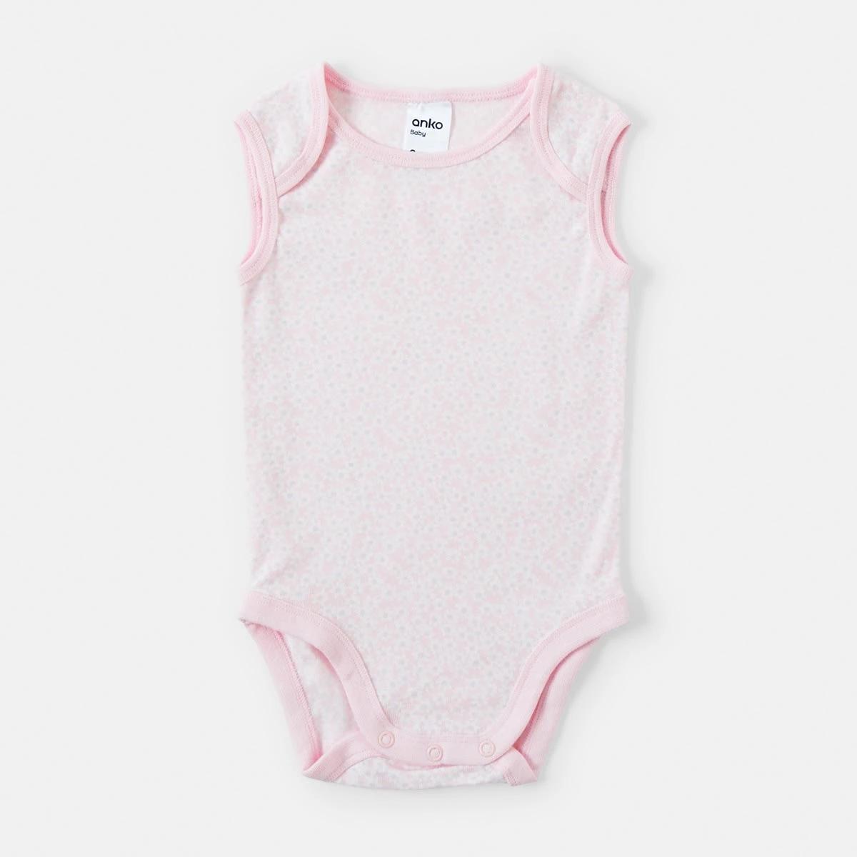 5 5 Pack Sleeveless Bodysuits Floral, 5 of 10