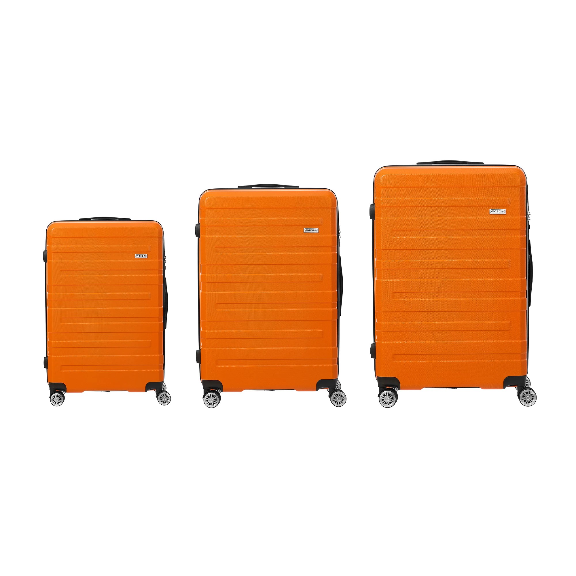 7 Mazam 3PCS Luggage Suitcase Trolley Set Travel TSA Lock ABS Hard Case - Orange, 7 of 9